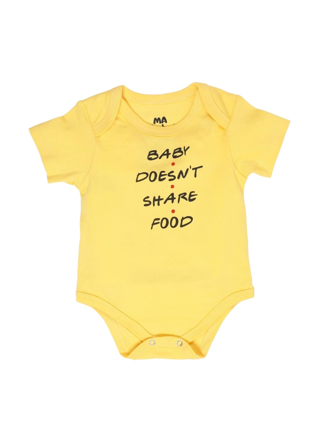 

MA Baby Infants Kids Yellow Baby Bodysuits