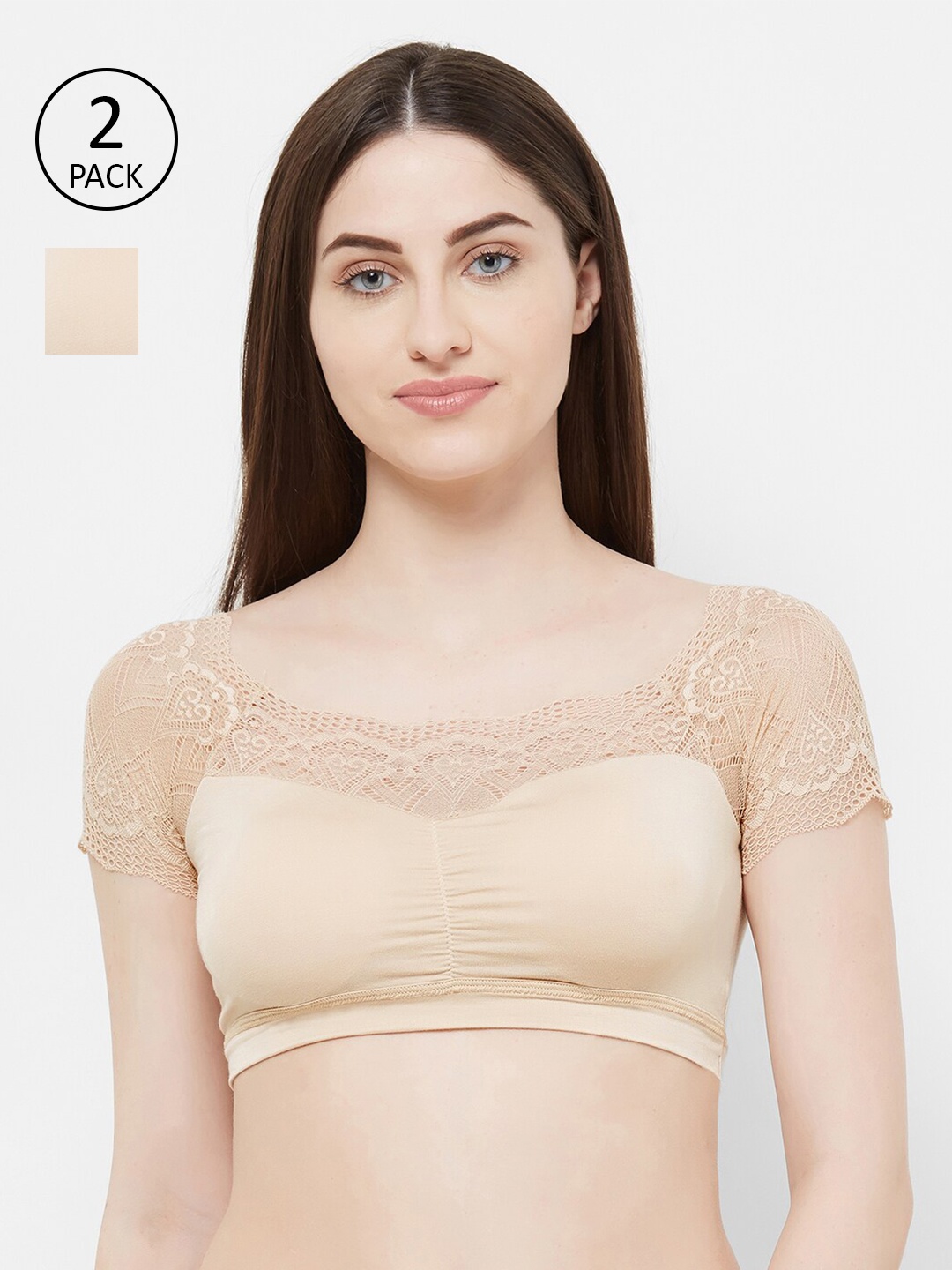 

FashionRack Pack of 2 Beige Lightly Padded Bralette Bra