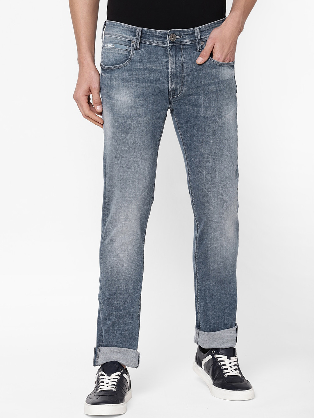 

Pepe Jeans Men Regular Fit Heavy Fade Stretchable Jeans, Blue