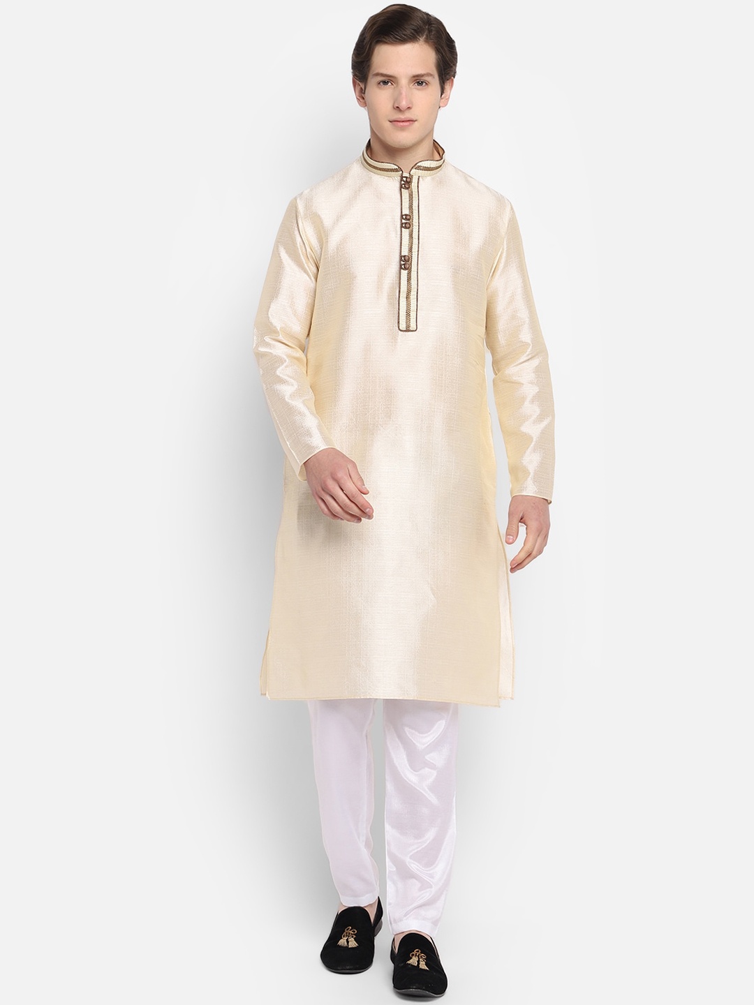 

DEVOILER Men Off White Kurta with Pyjamas