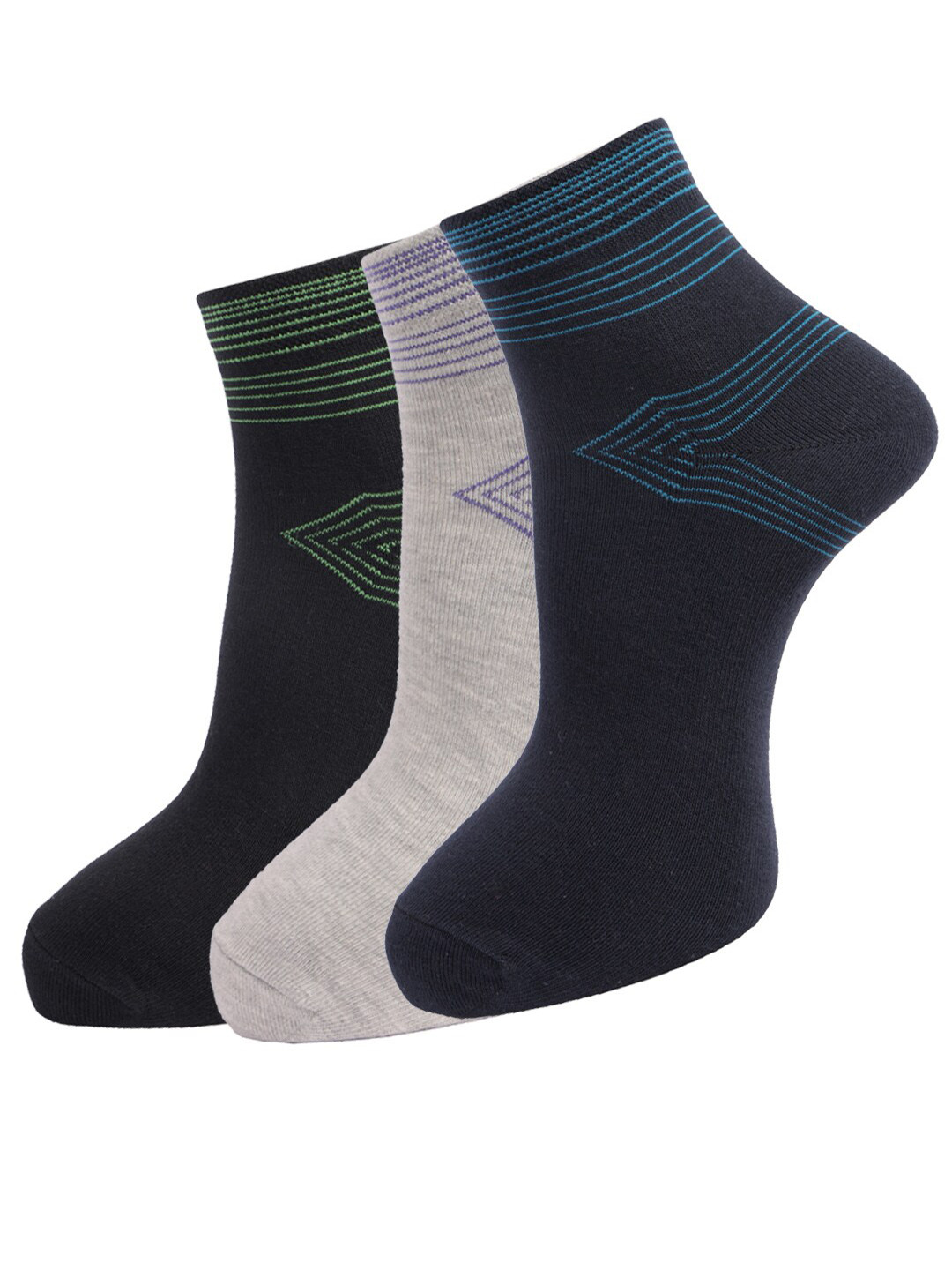 

Dollar Socks Men Pack Of 3 Assorted Cotton Ankle-Length Socks