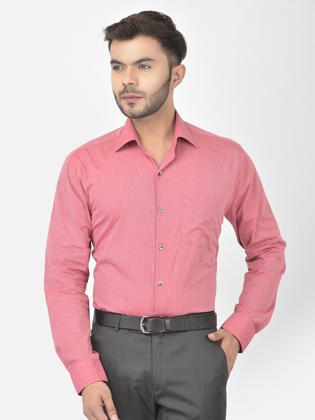 

COBB Men Mauve Relaxed Cotton Formal Shirt