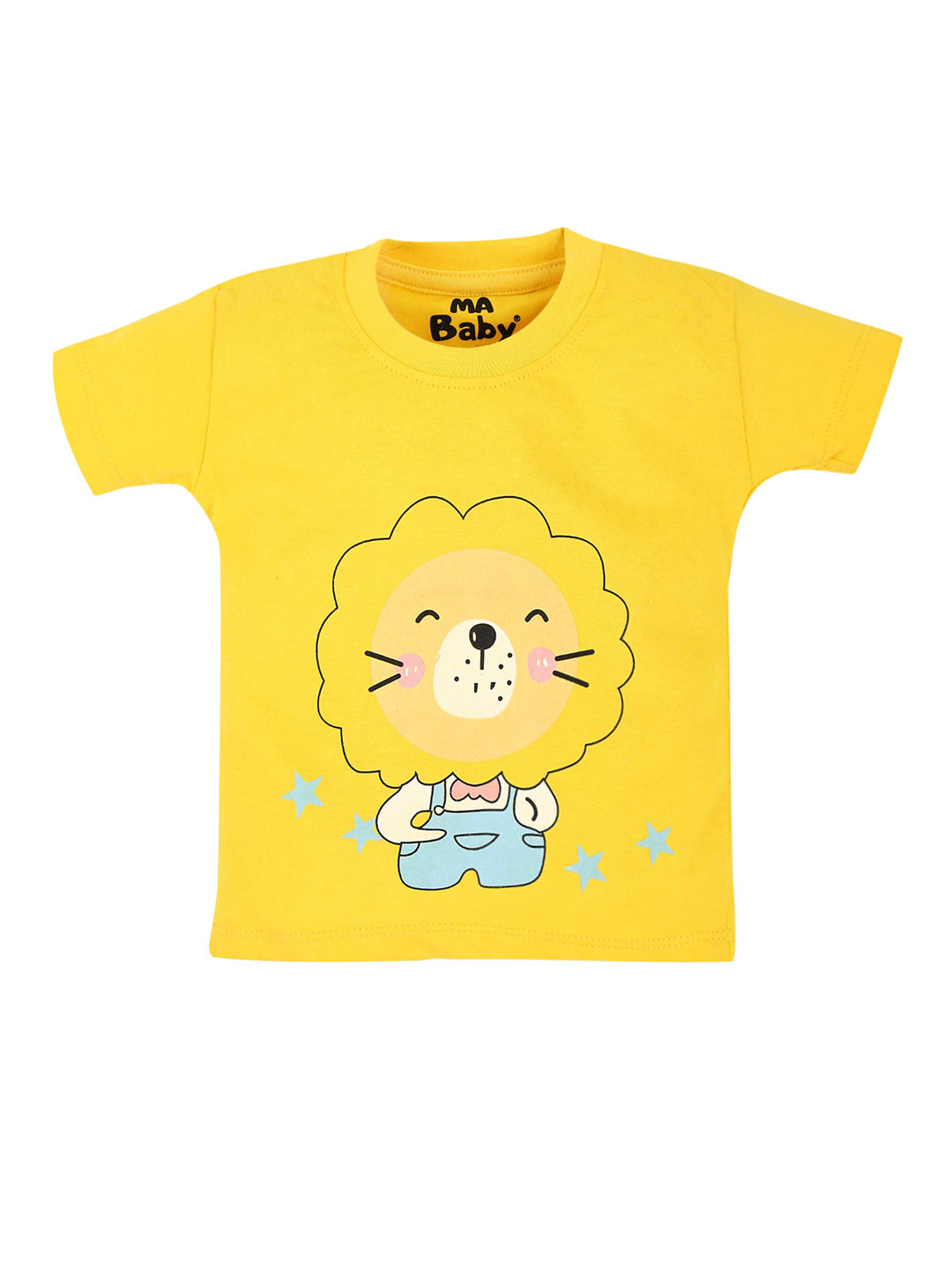 

MA Baby Kids Yellow Printed T-shirt