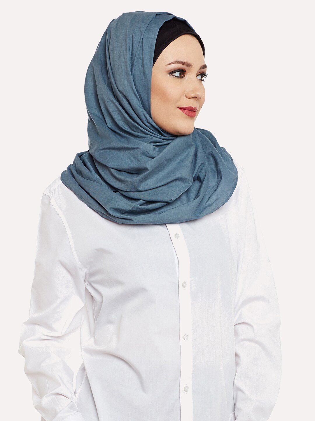 

MOMIN LIBAS Women Grey Solid Hijab Scarves