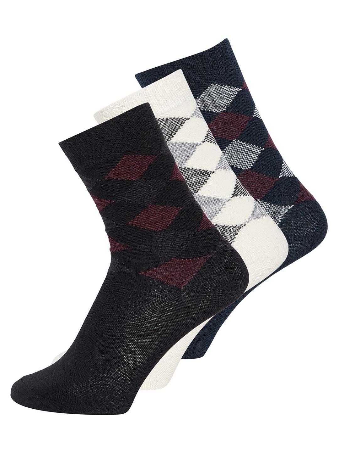 

JUMP USA Women Set of 3 Above-Ankle Length Socks, Black