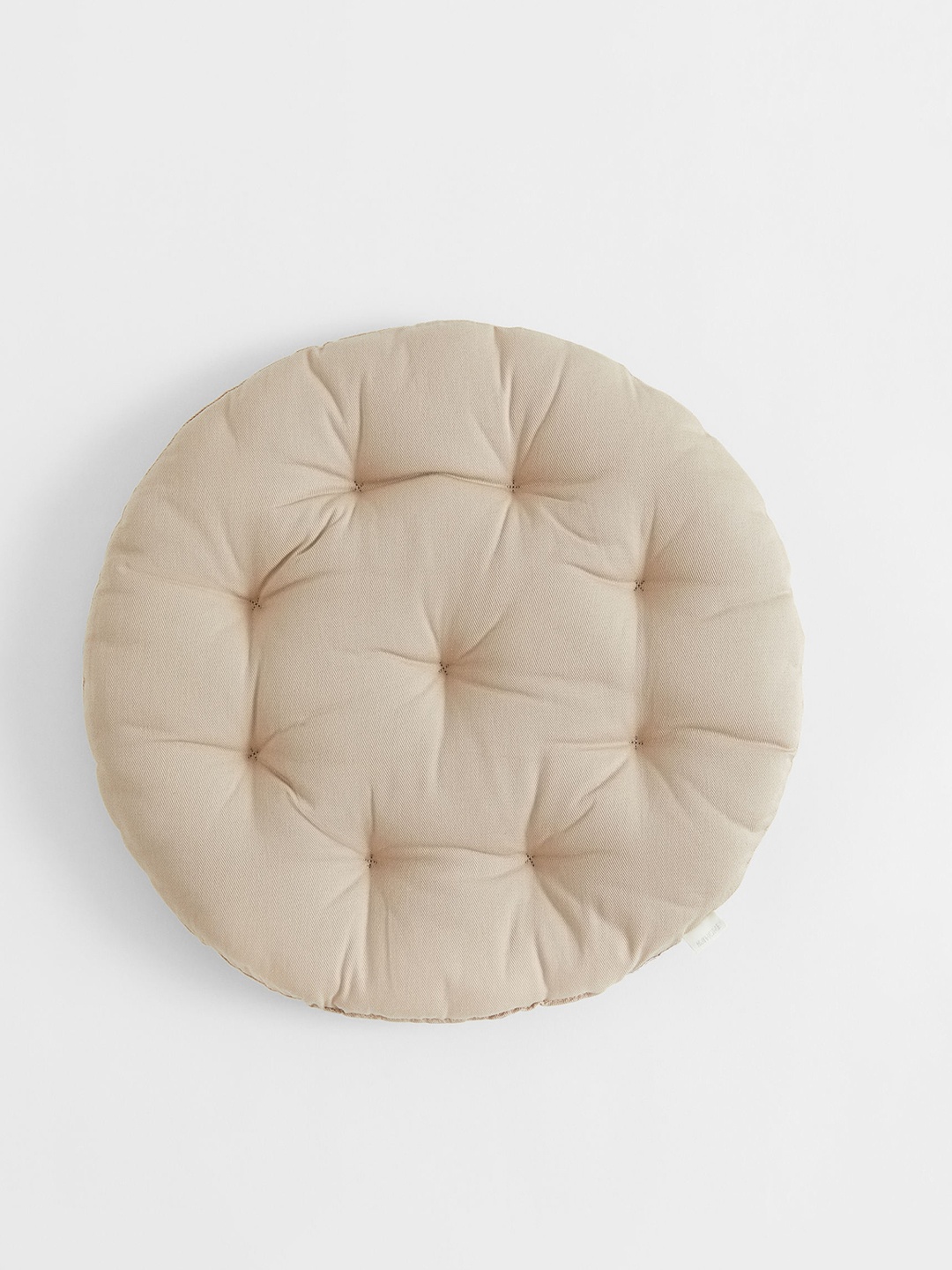 

H&M Round Twill Seat Cushion, Beige