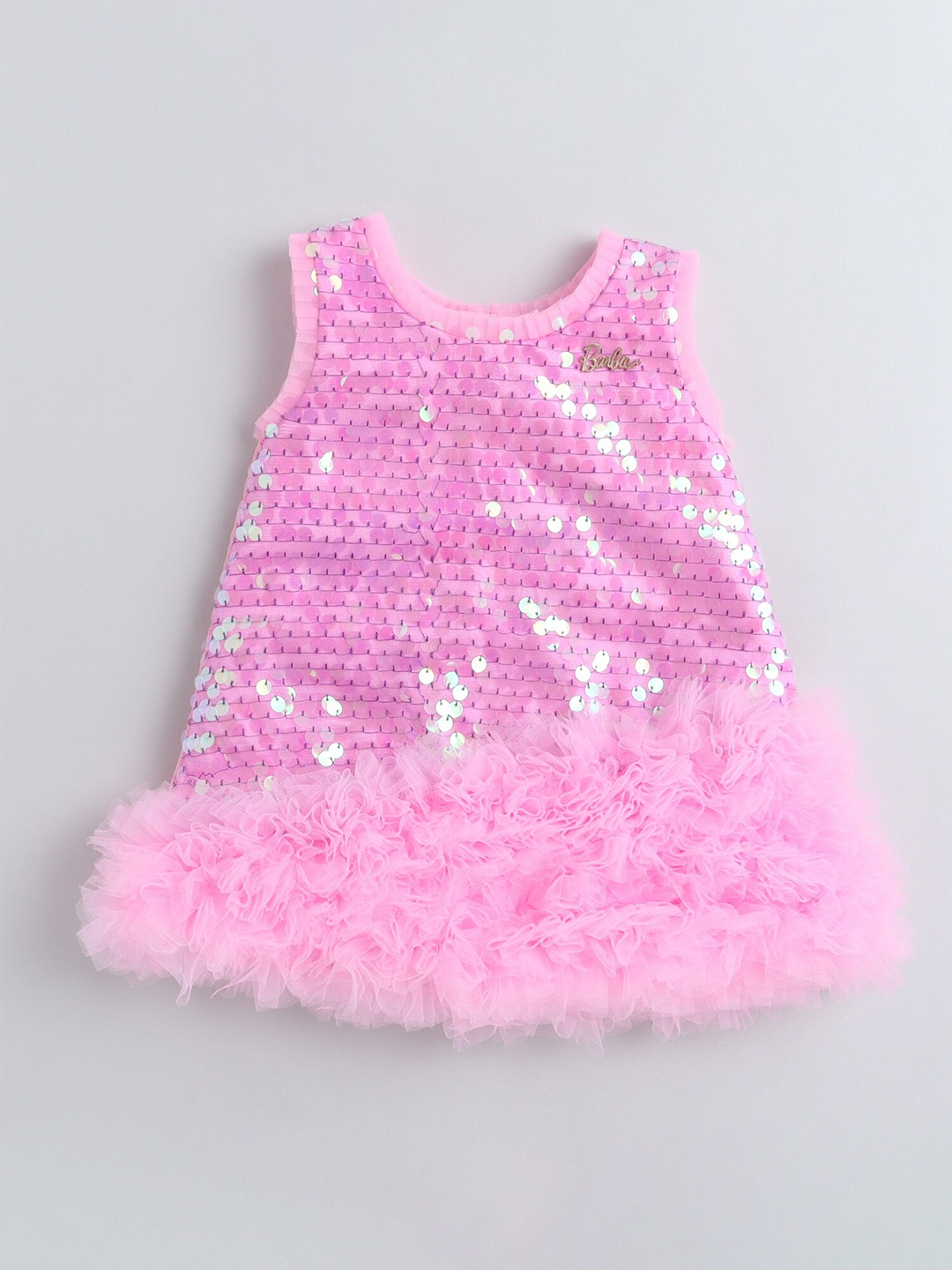 

Barbie by Many Frocks & Girls Pink Embellished Net A-Line Dress