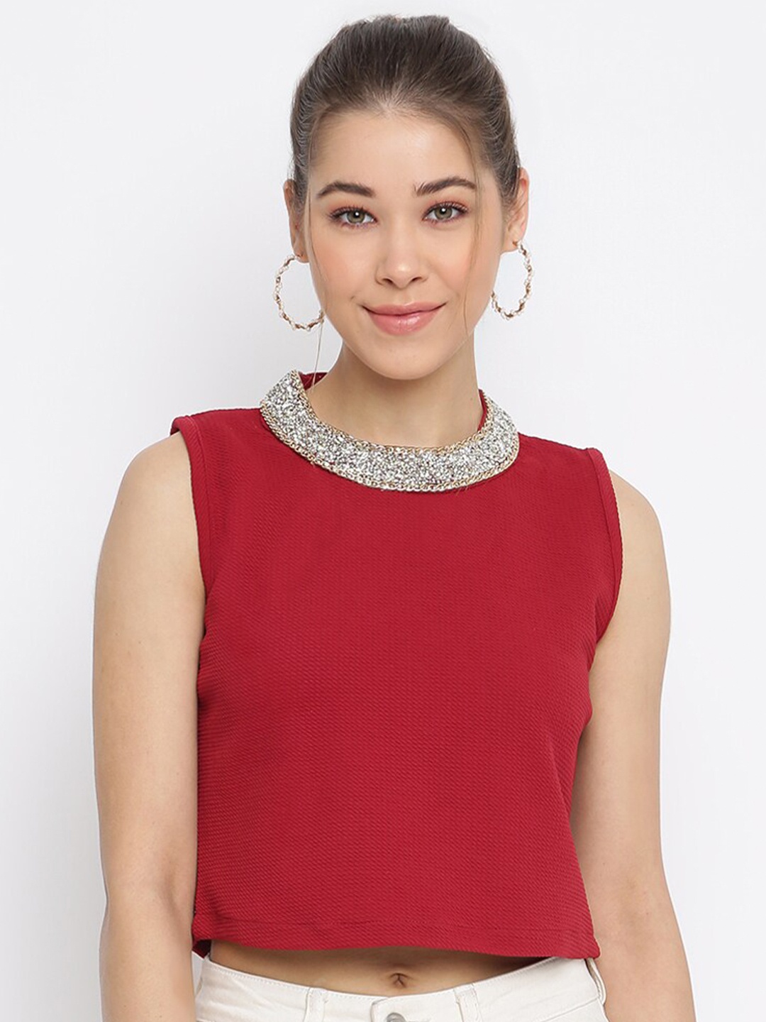 

Mayra Red Crop Top
