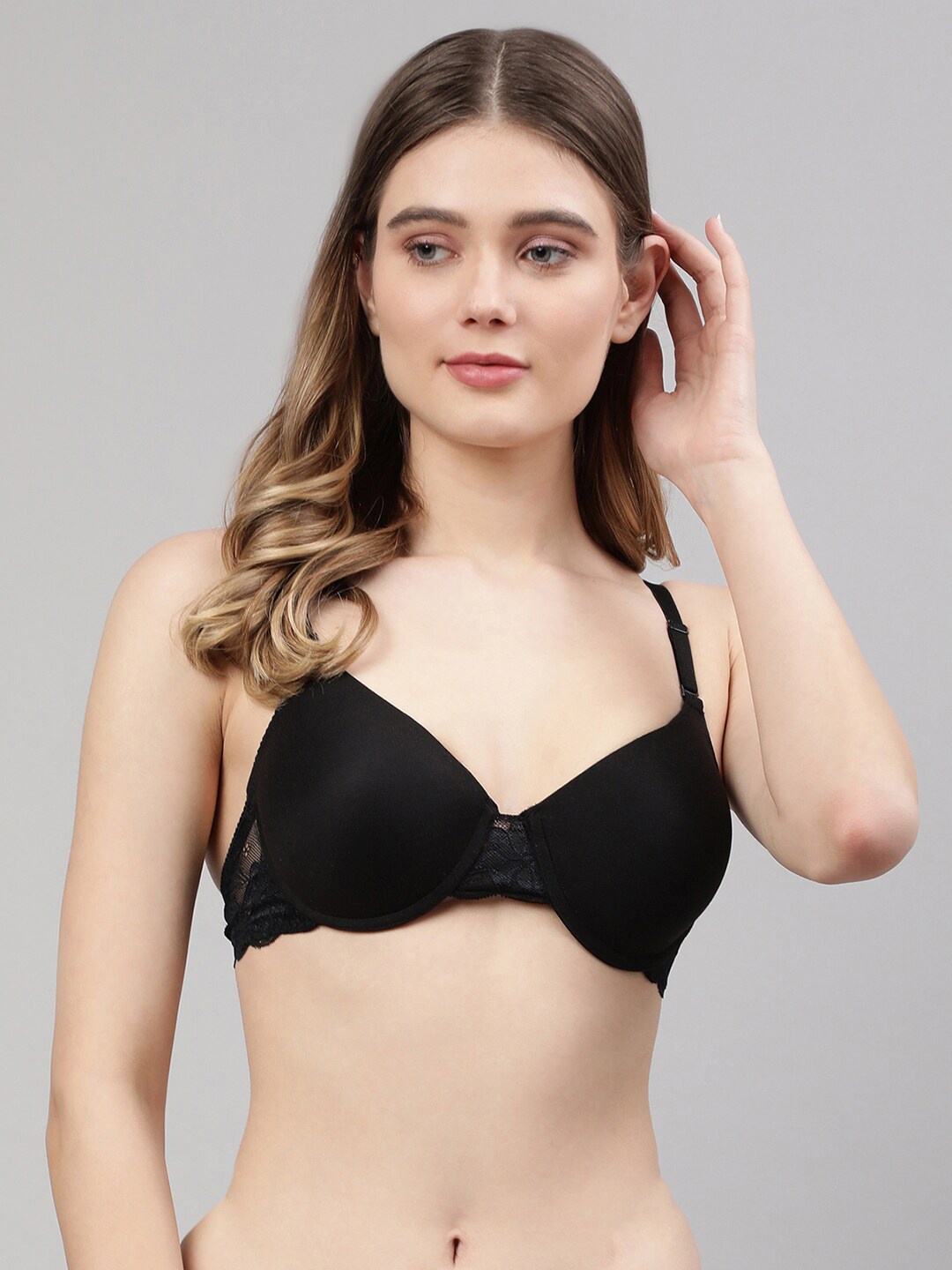 

CUKOO Black Lightly Padded Bra