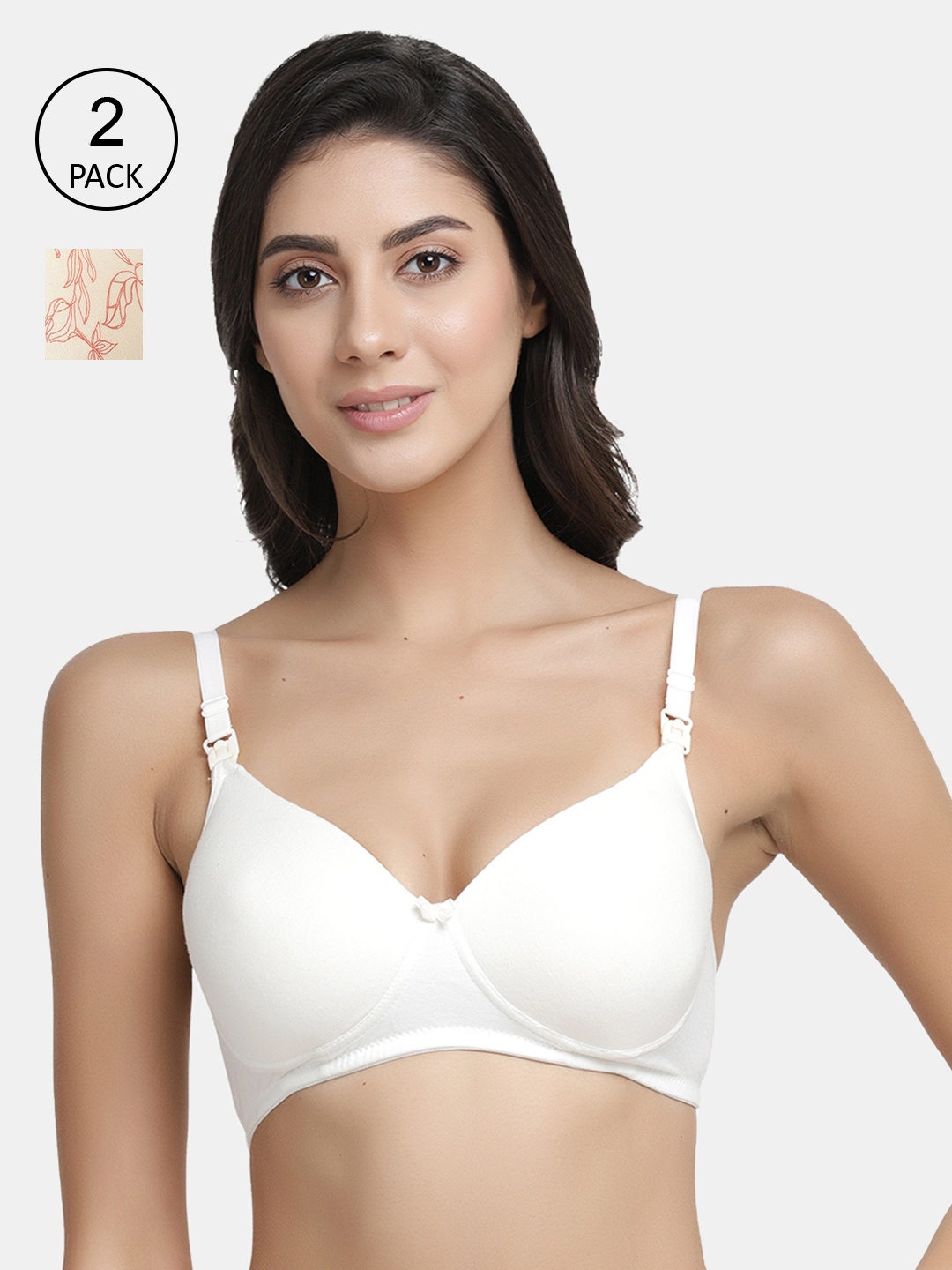 

Inner Sense Multicoloured Floral Bra Lightly Padded, Multi
