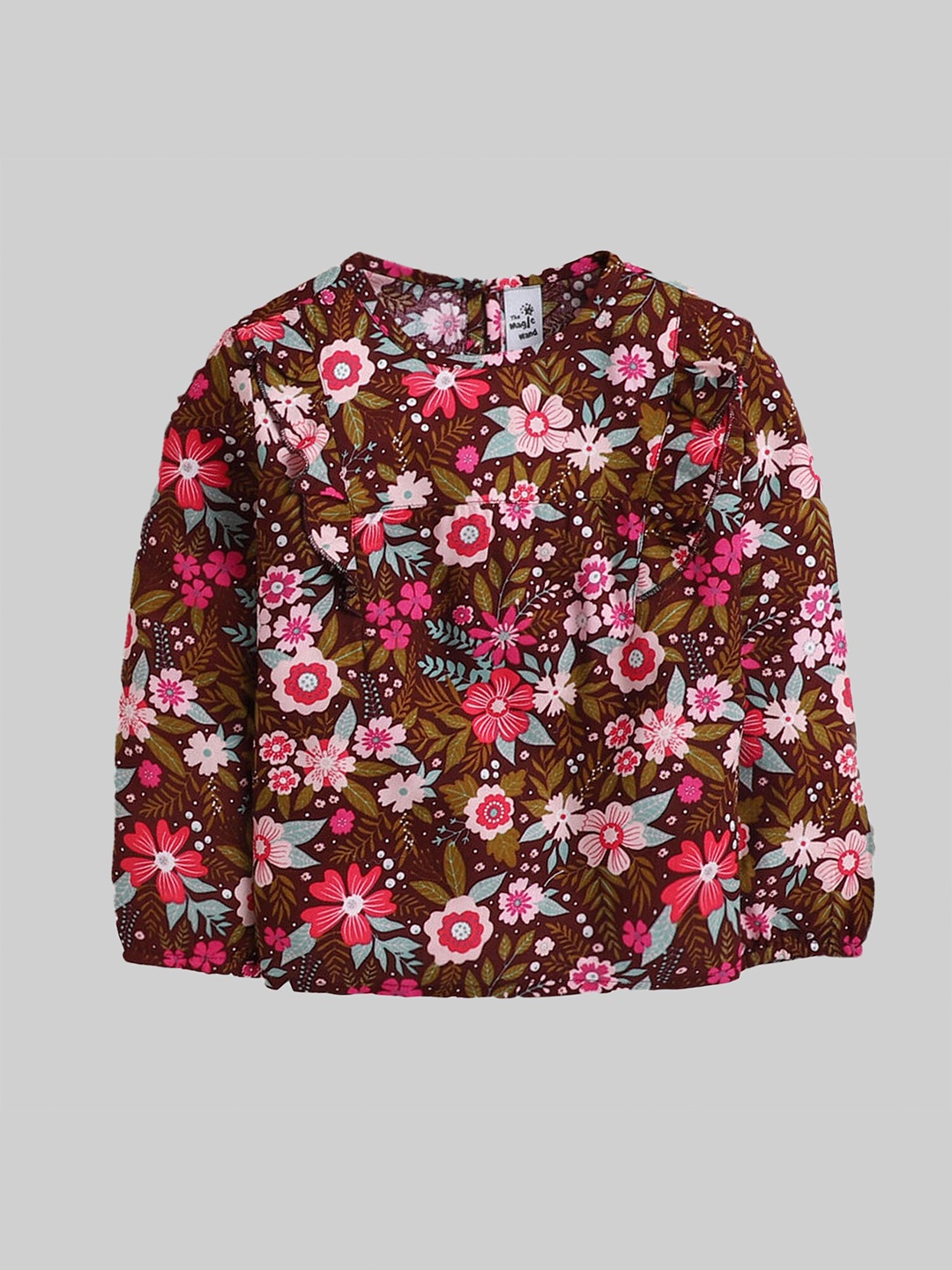 

The Magic Wand Maroon Floral Print Top