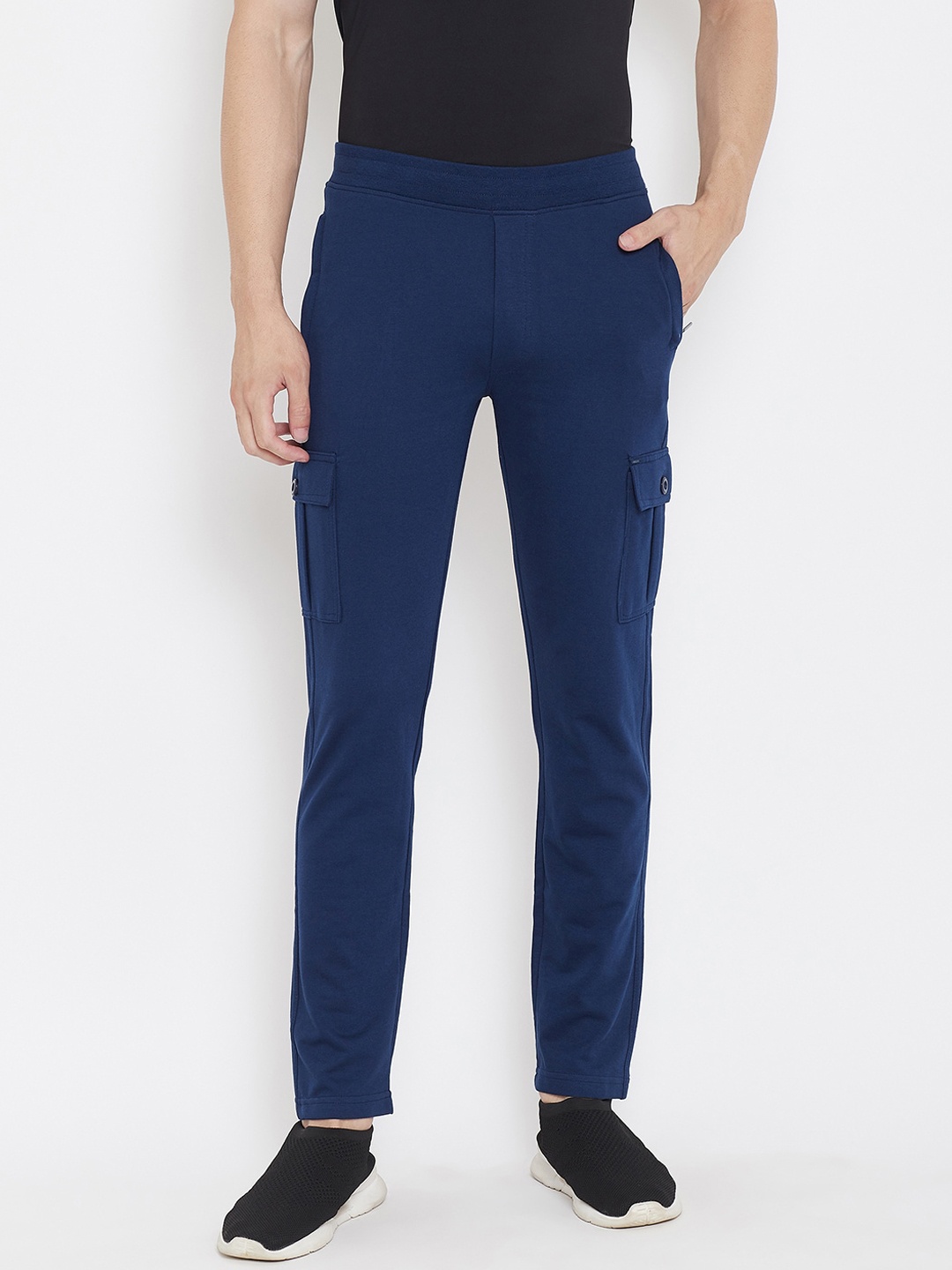 

Okane Men Navy Blue Track Pants