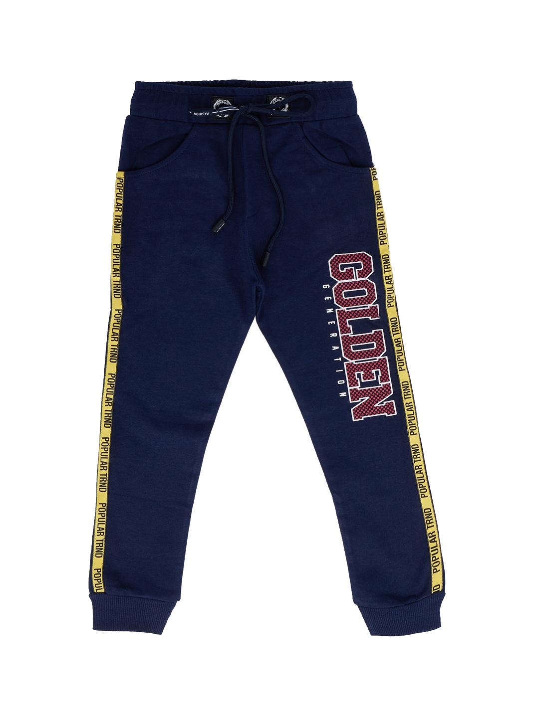 

earth conscious Boys Navy Blue & Red Printed Track Pant