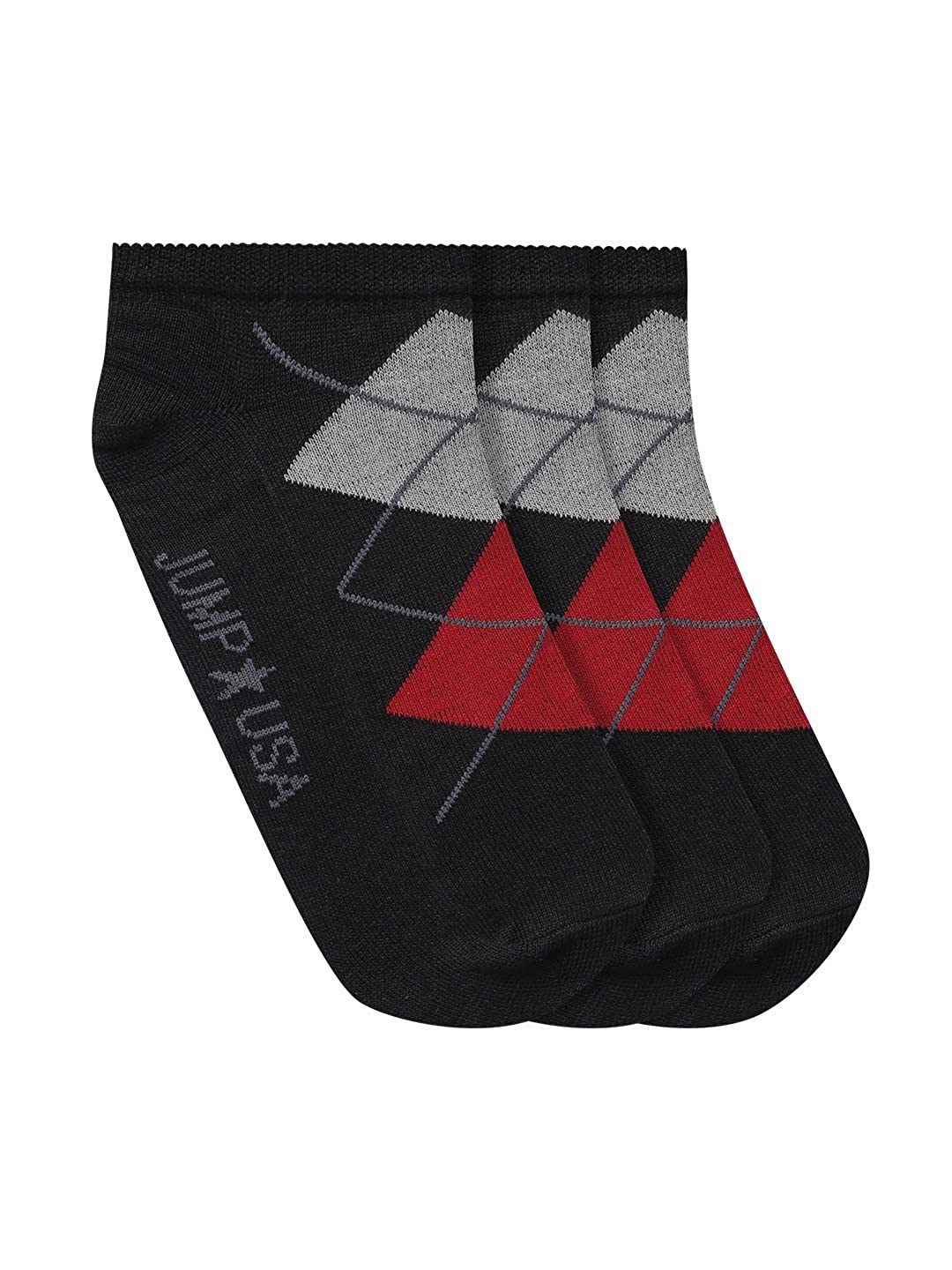 

JUMP USA Men Pack Of 3 Assorted Ankle Length Socks