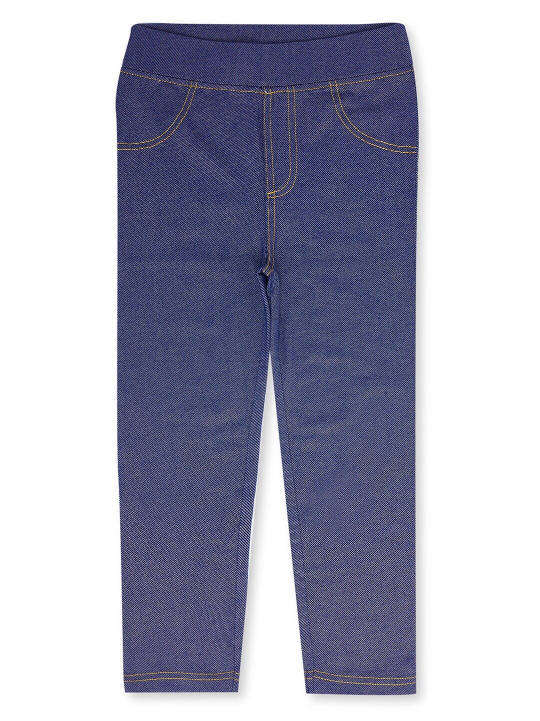 

earth conscious Girls Navy Blue Solid Relaxed-Fit Jeggings