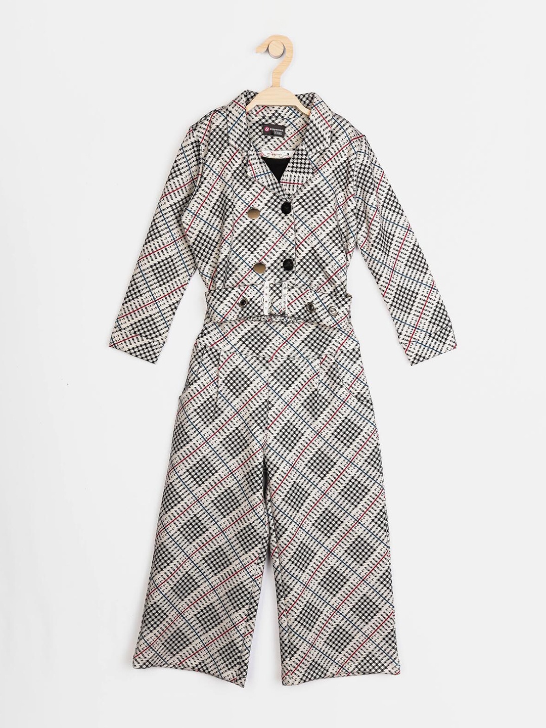 

Peppermint Girls Grey Printed Coat with Trousers