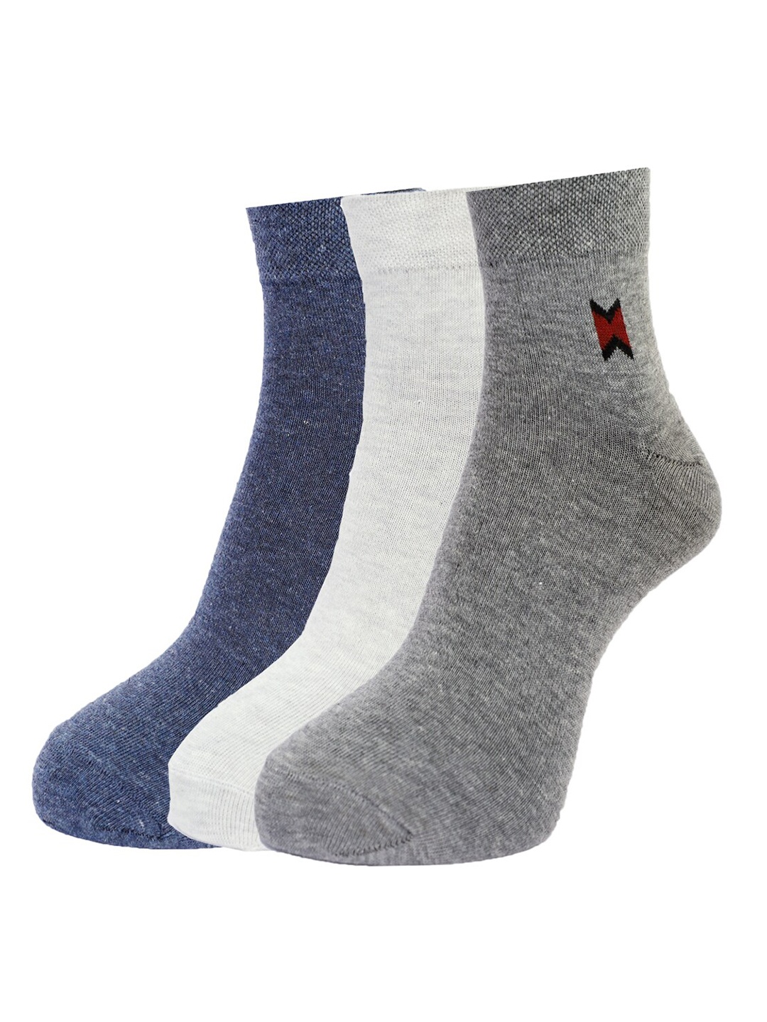 

Dollar Socks Men Pack Of 3 Assorted Ankle-Length Cotton Socks