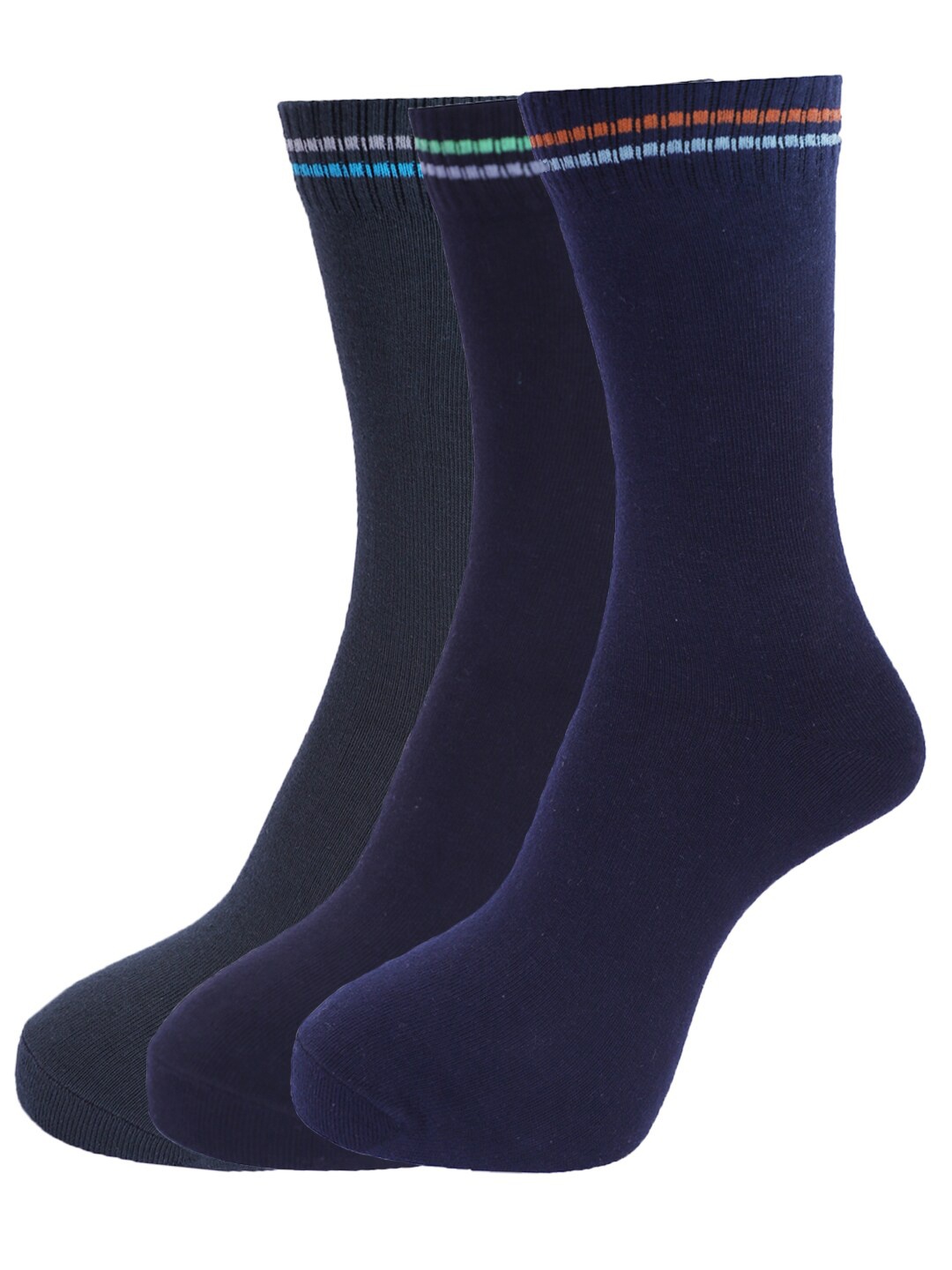 

Dollar Socks Men Pack of 3 Assorted Cotton Calf-Length Socks