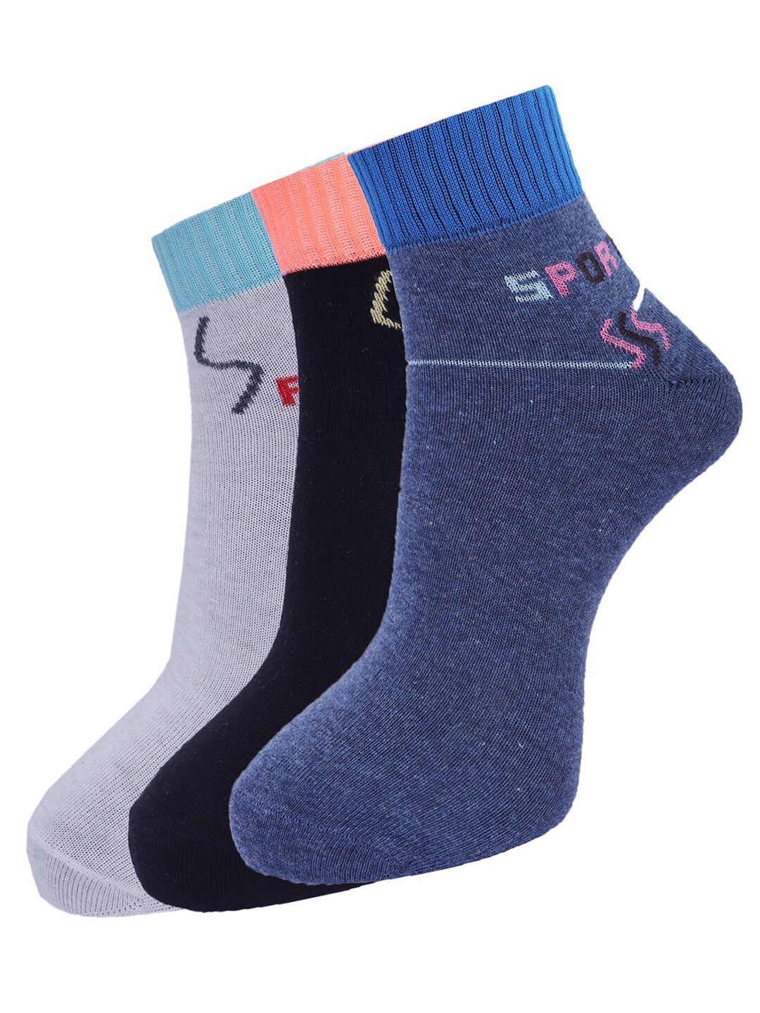 

Dollar Socks Men Pack of 3 Assorted Ankle Length Socks