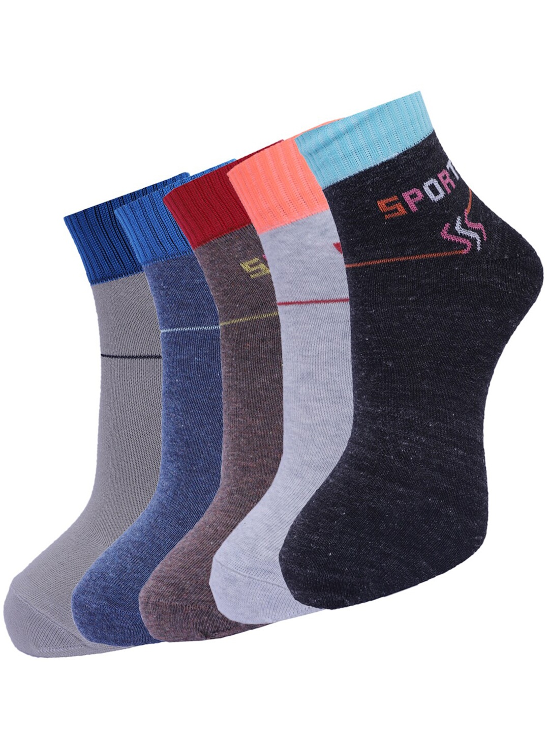 

Dollar Socks Men Pack of 5 Assorted Ankle Length Socks
