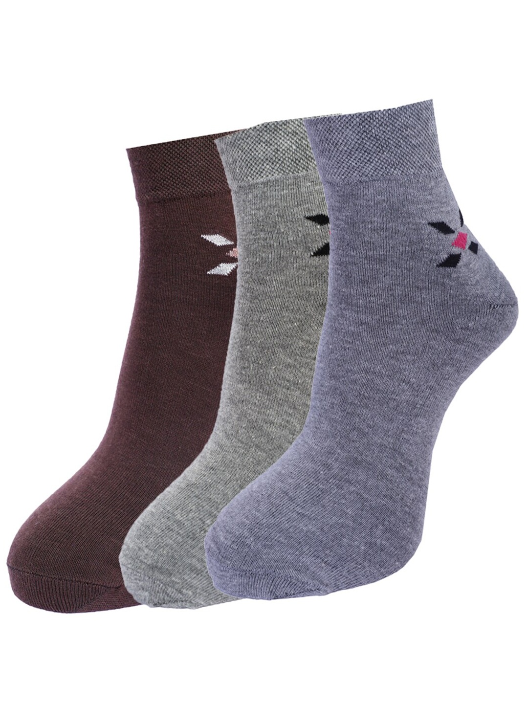 

Dollar Socks Men Pack of 3 Assorted Cotton Ankle Length Socks
