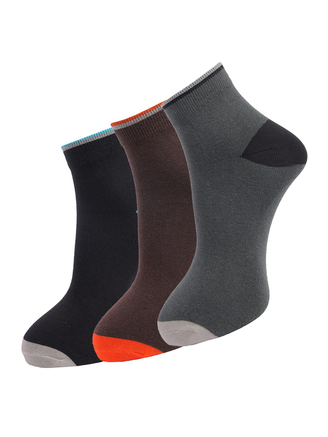 

Dollar Socks Men Pack Of 3 Assorted Ankle-Length Cotton Socks