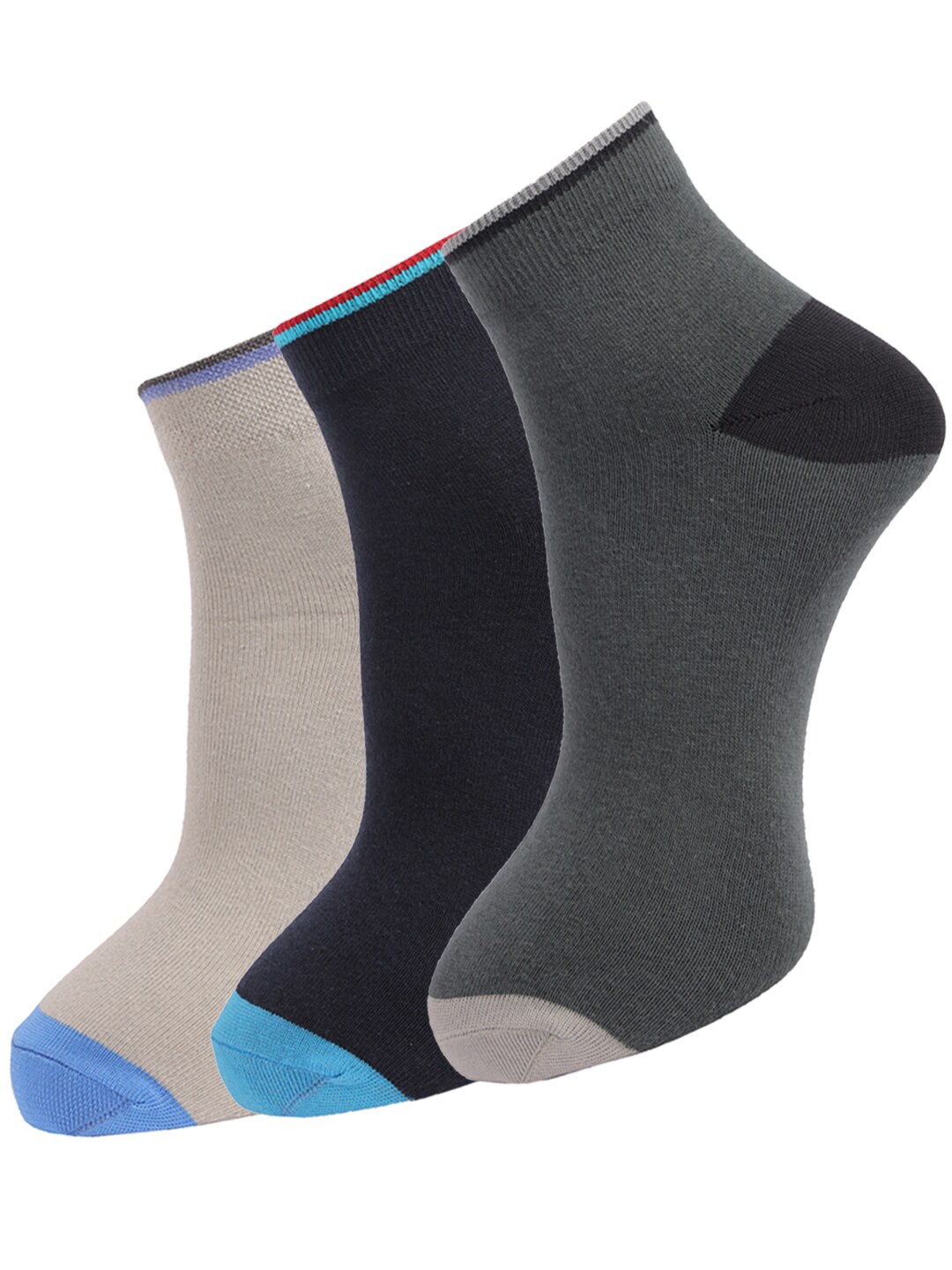 

Dollar Socks Men Pack of 3 Assorted Cotton Ankle-Length Socks