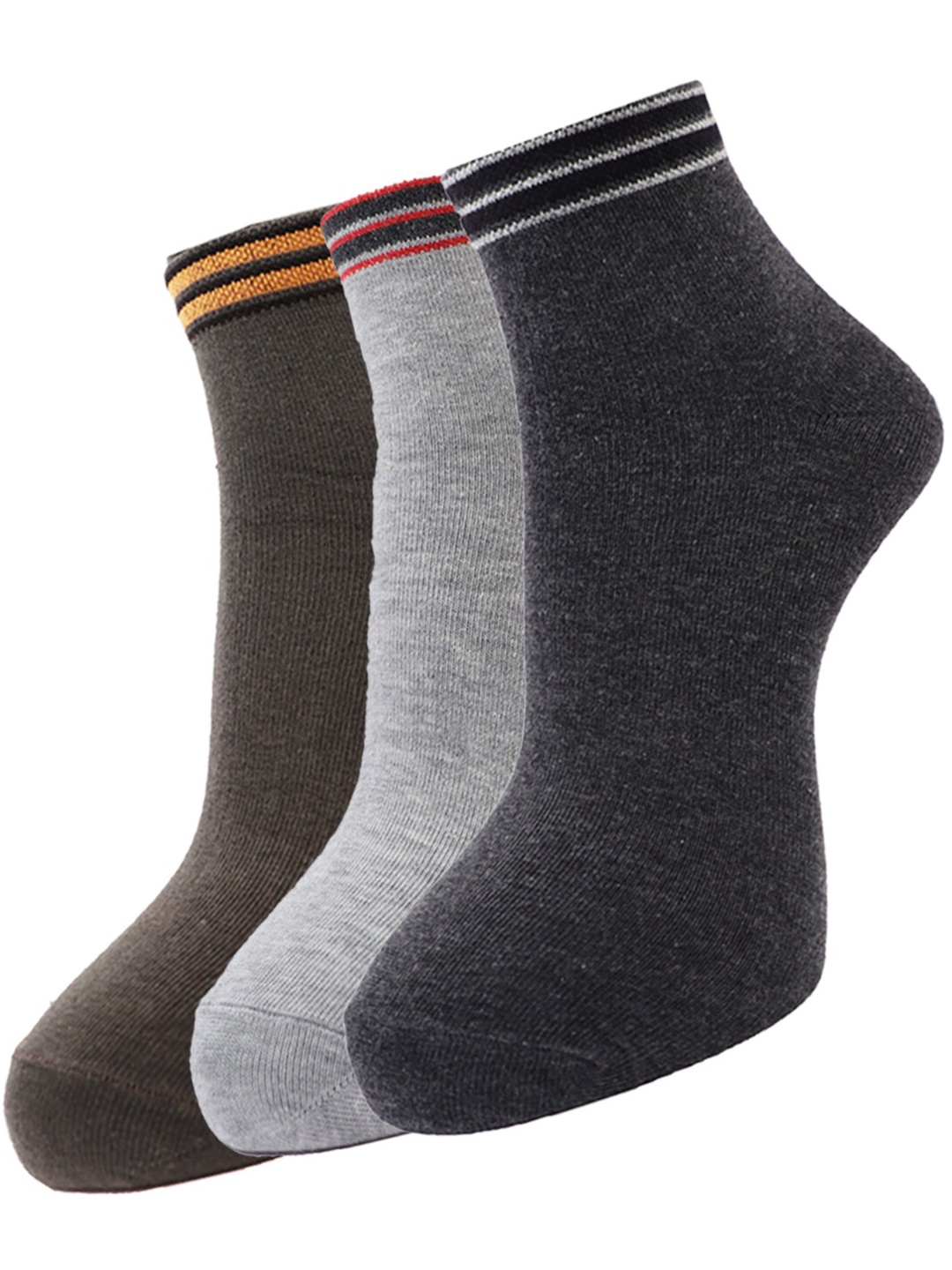

Dollar Socks Men Pack of 3 Assorted Cotton Ankle-Length Socks