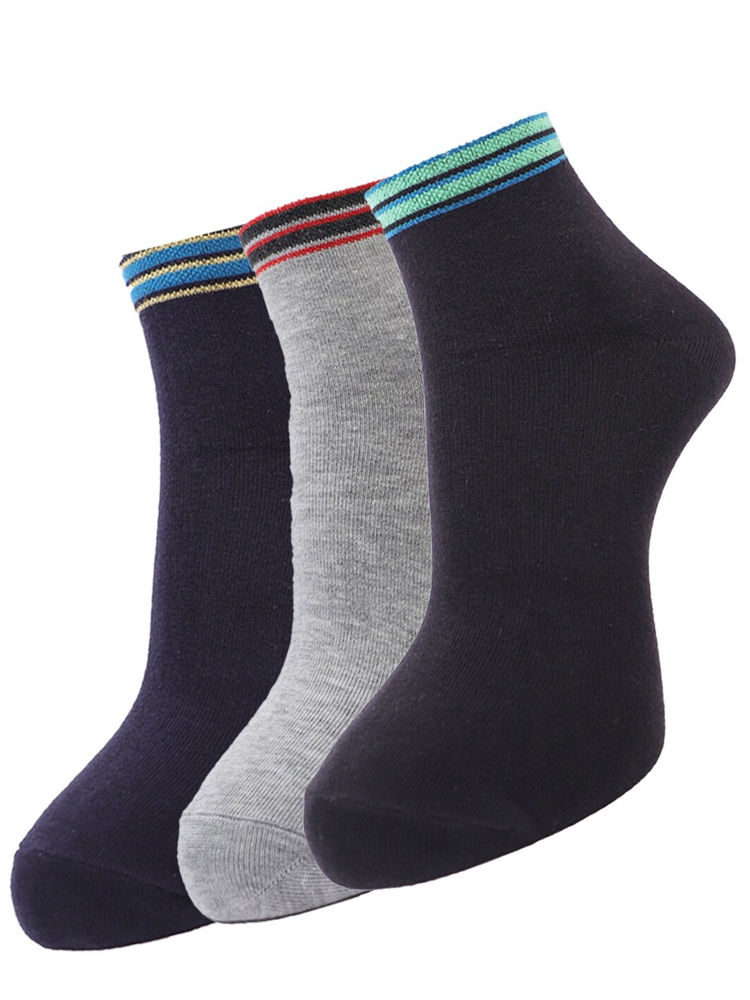 

Dollar Socks Men Pack Of 3 Assorted Cotton Ankle-Length Socks