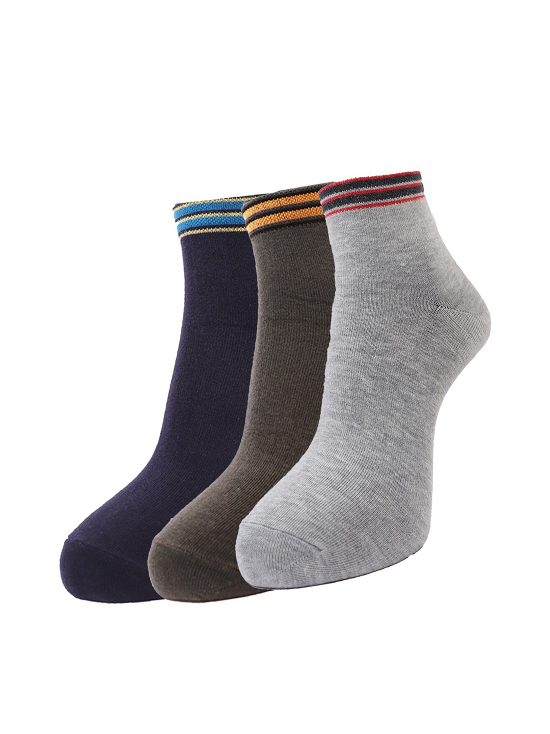 

Dollar Socks Men Pack Of 3 Assorted Cotton Ankle-Length Socks