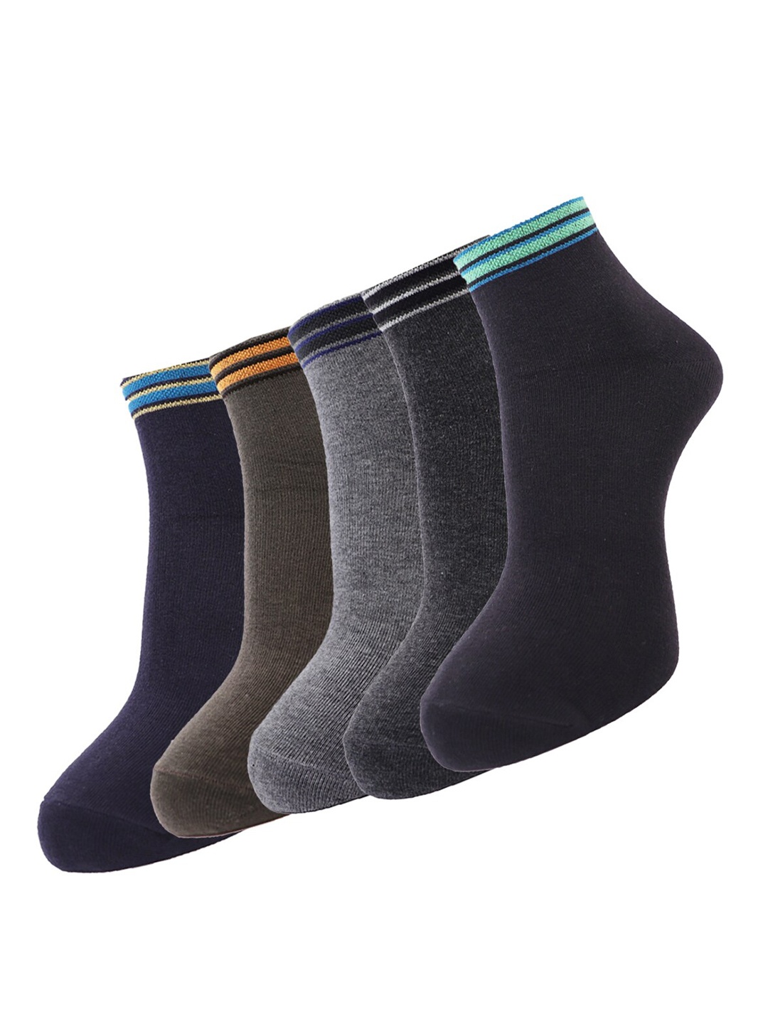 

Dollar Socks Men Pack Of 5 Solid Assorted Socks