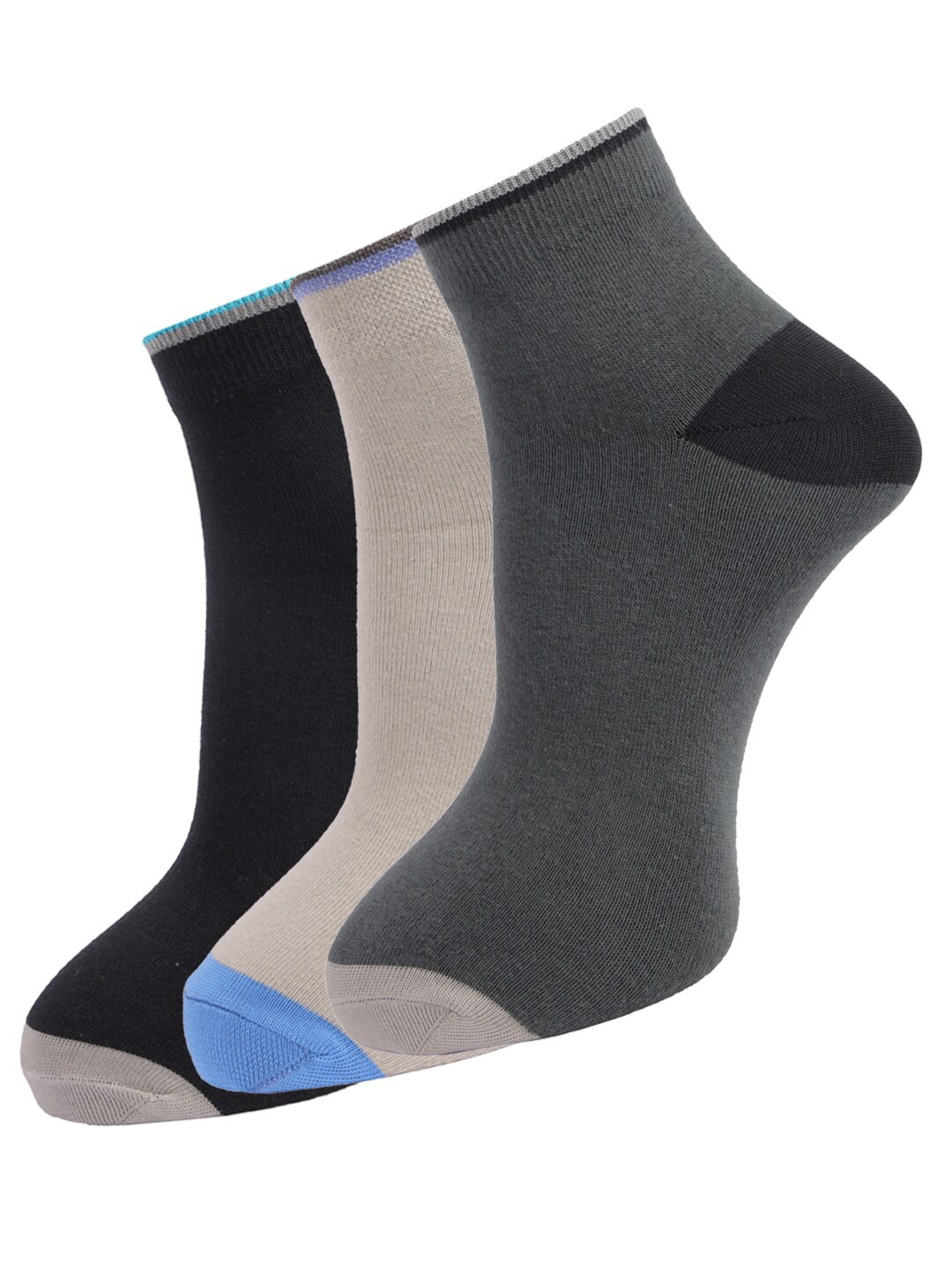 

Dollar Socks Men Pack Of 3 Assorted Cotton Ankle-Length Socks