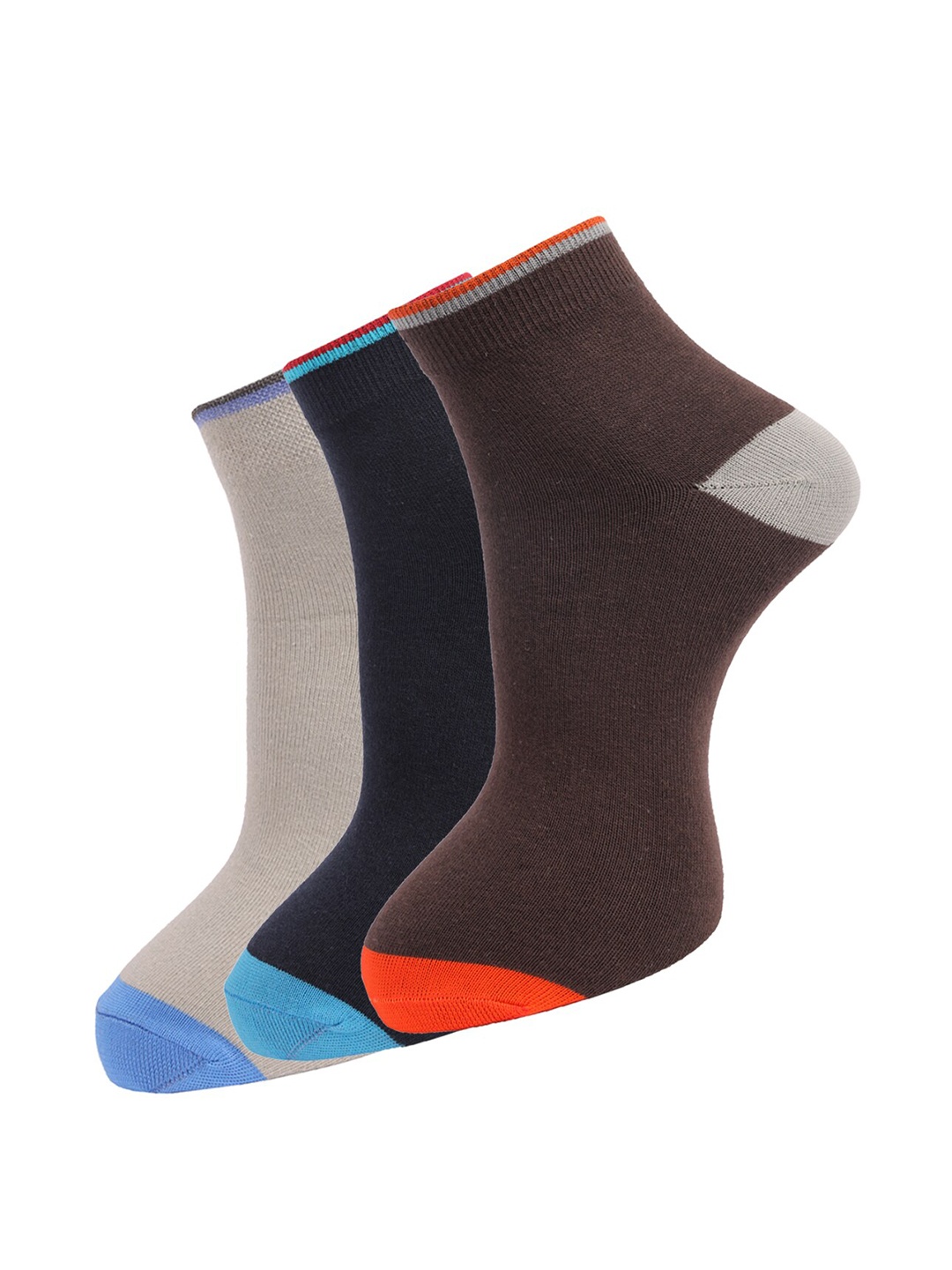 

Dollar Socks Men Pack Of 3 Assorted Cotton Ankle-Length Socks