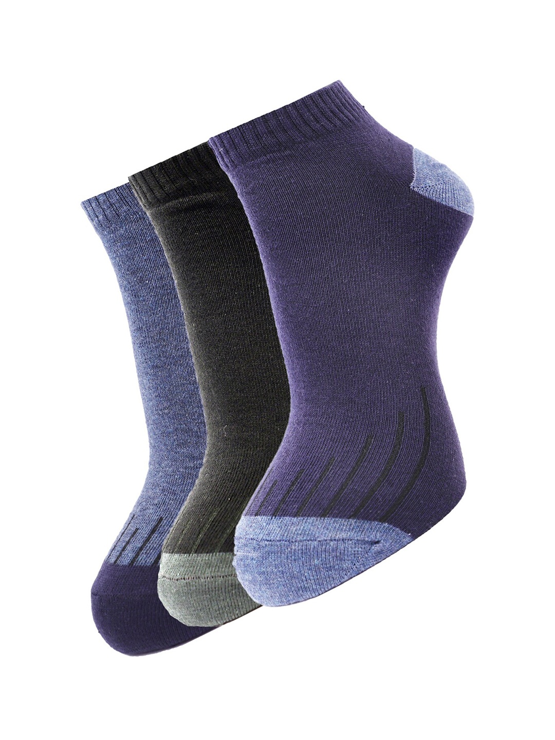 

Dollar Socks Men Pack Of 3 Assorted Ankle-Length Cotton Socks