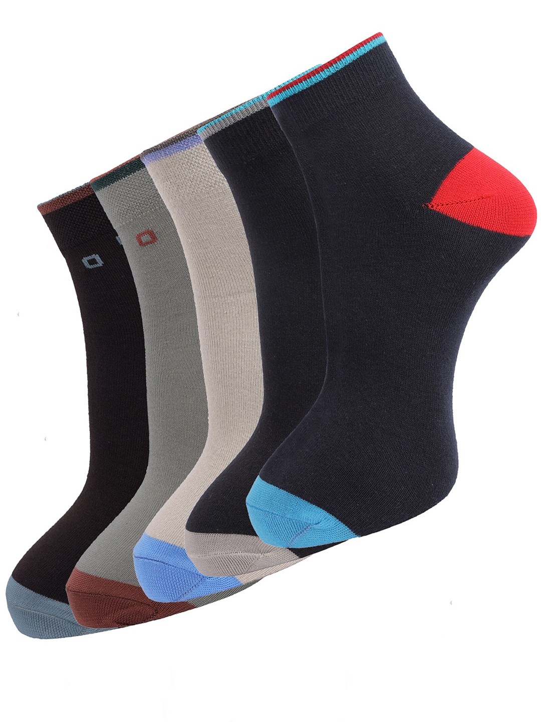 

Dollar Socks Men Pack Of 5 Assorted Cotton Ankle-Length Socks