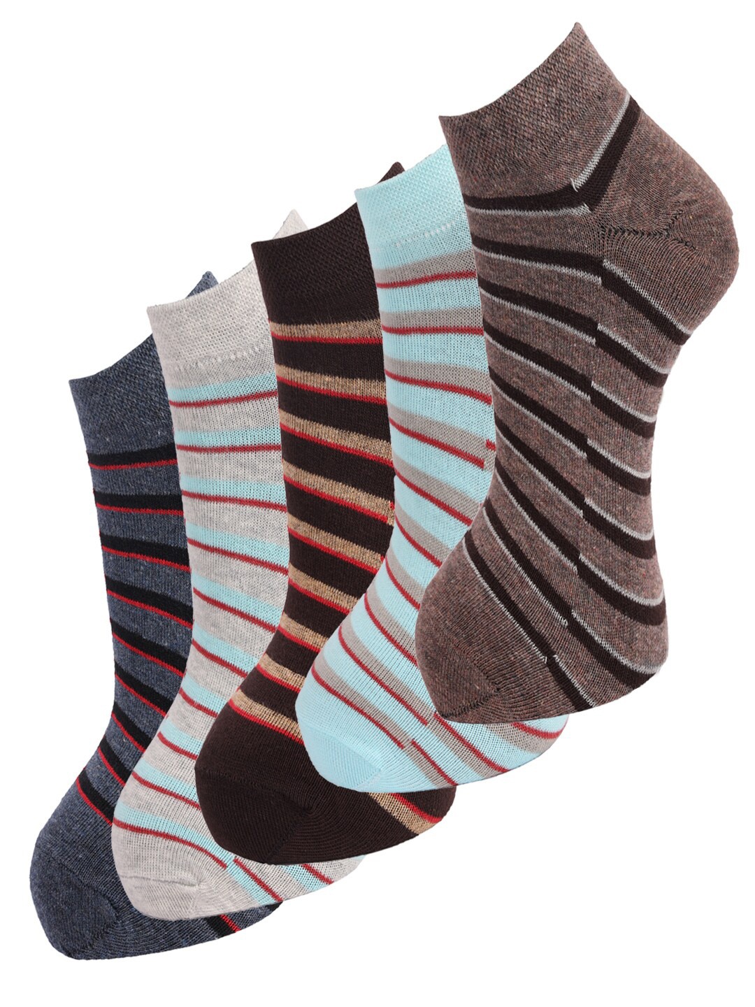 

Dollar Socks Men Pack Of 5 Assorted Cotton Ankle-Length Socks
