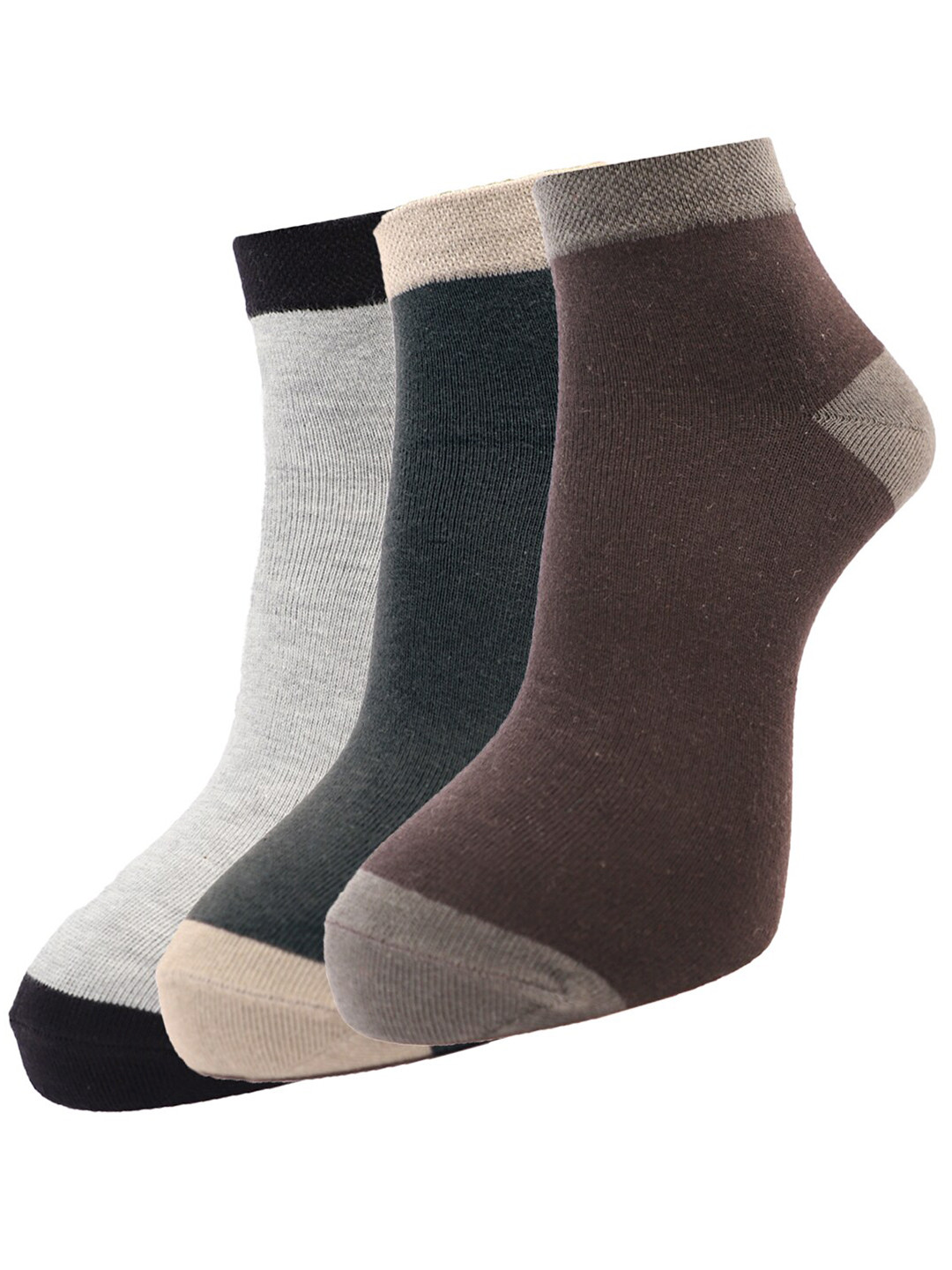 

Dollar Socks Men Pack of 3 Assorted Cotton Ankle-Length Socks