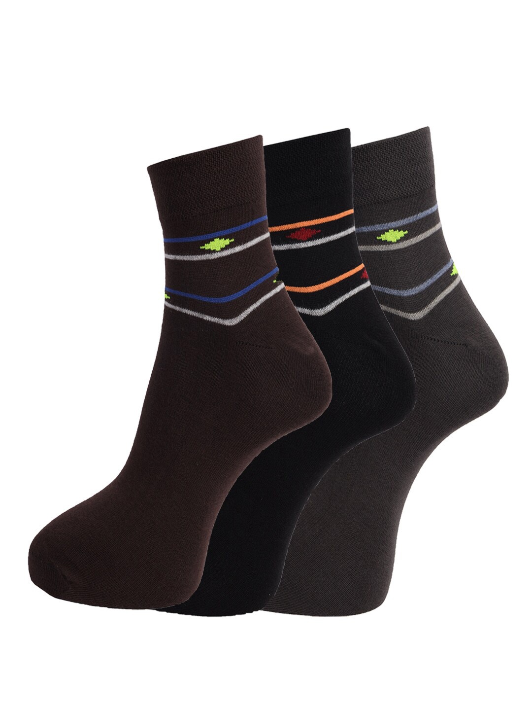 

Dollar Socks Men Pack of 3 Assorted Above Ankle Length Socks
