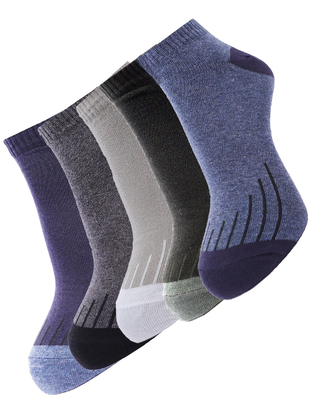 

Dollar Socks Men Pack of 5 Assorted Cotton Ankle-Length Socks