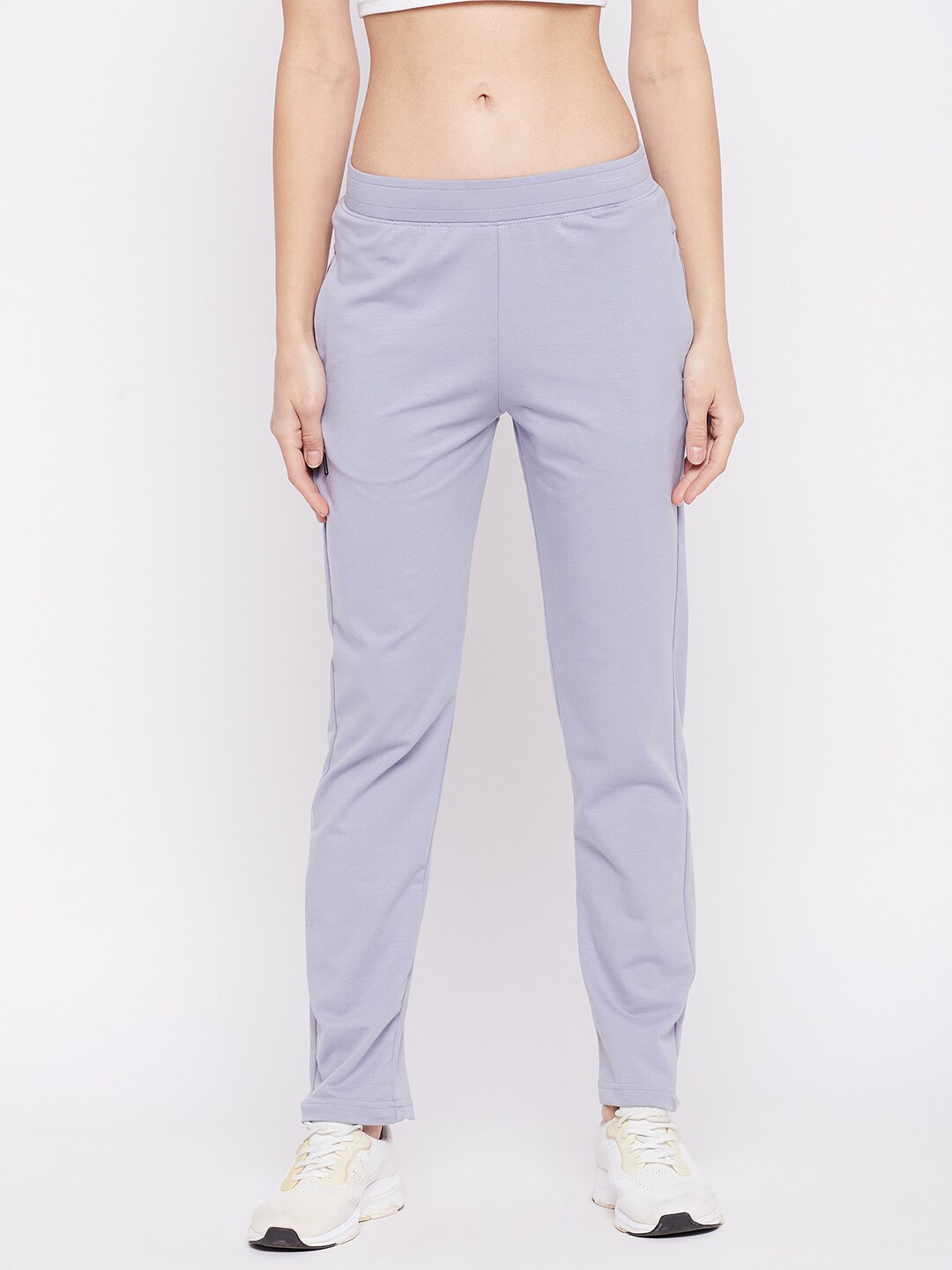 

Okane Women Mauve Solid Cotton Track Pants