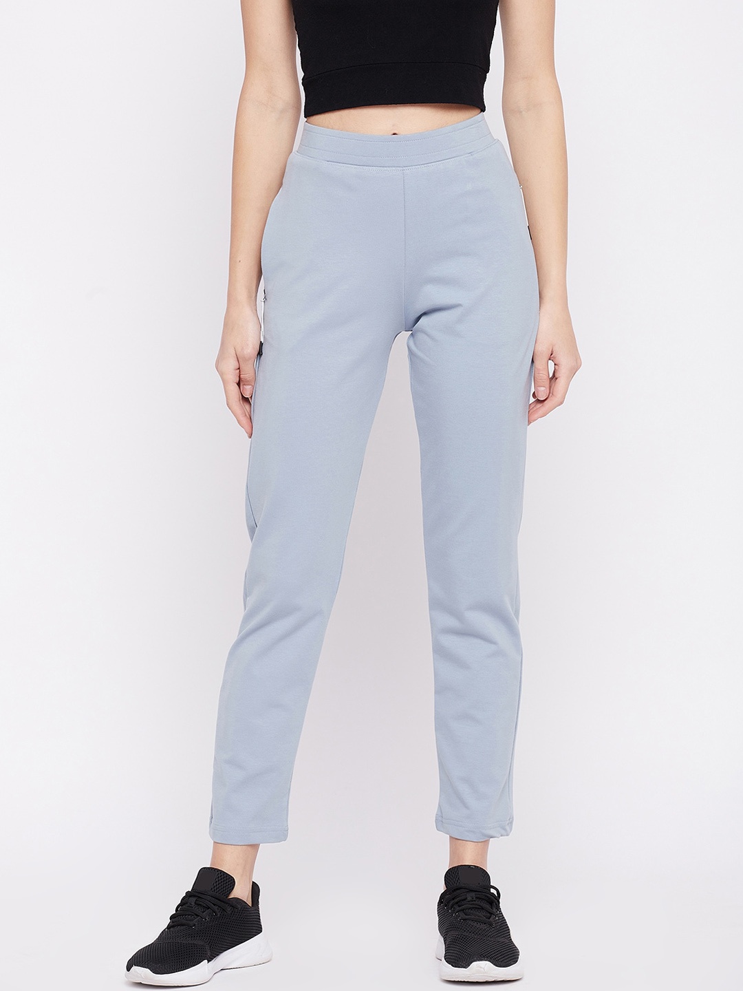 

Okane Women Blue Solid Cotton Track Pants
