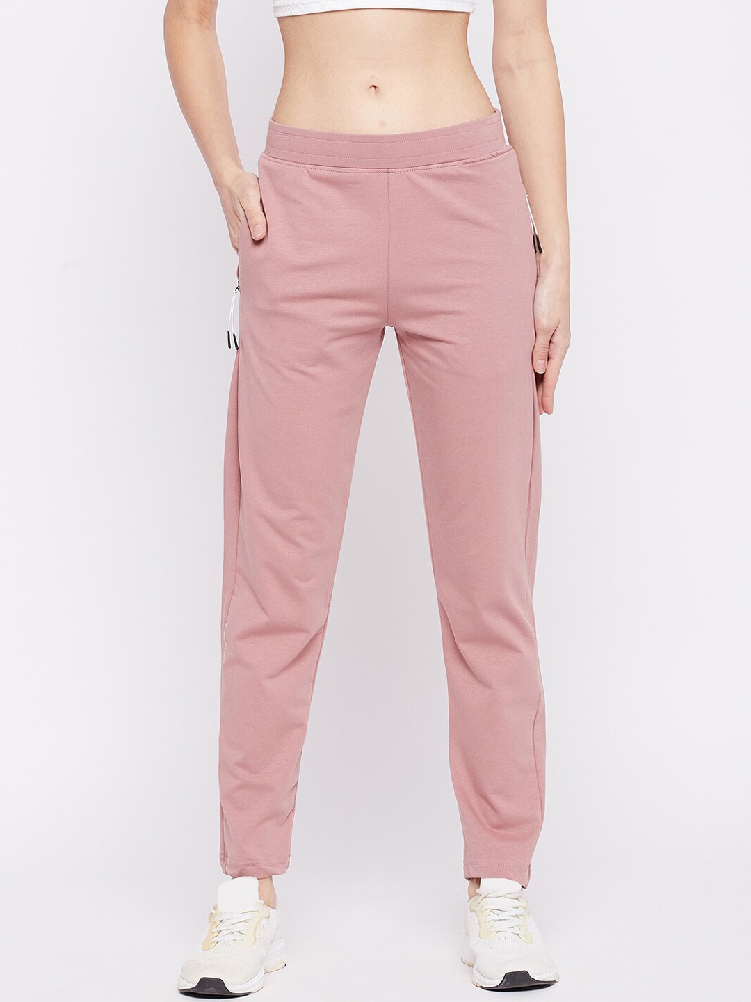 

Okane Women Pink Solid Cotton Track Pants