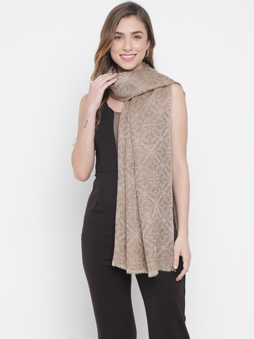 

Pashtush Women Beige Printed Stole