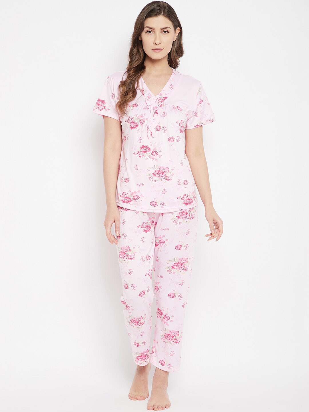 

Camey Women Pink Printed Night suit