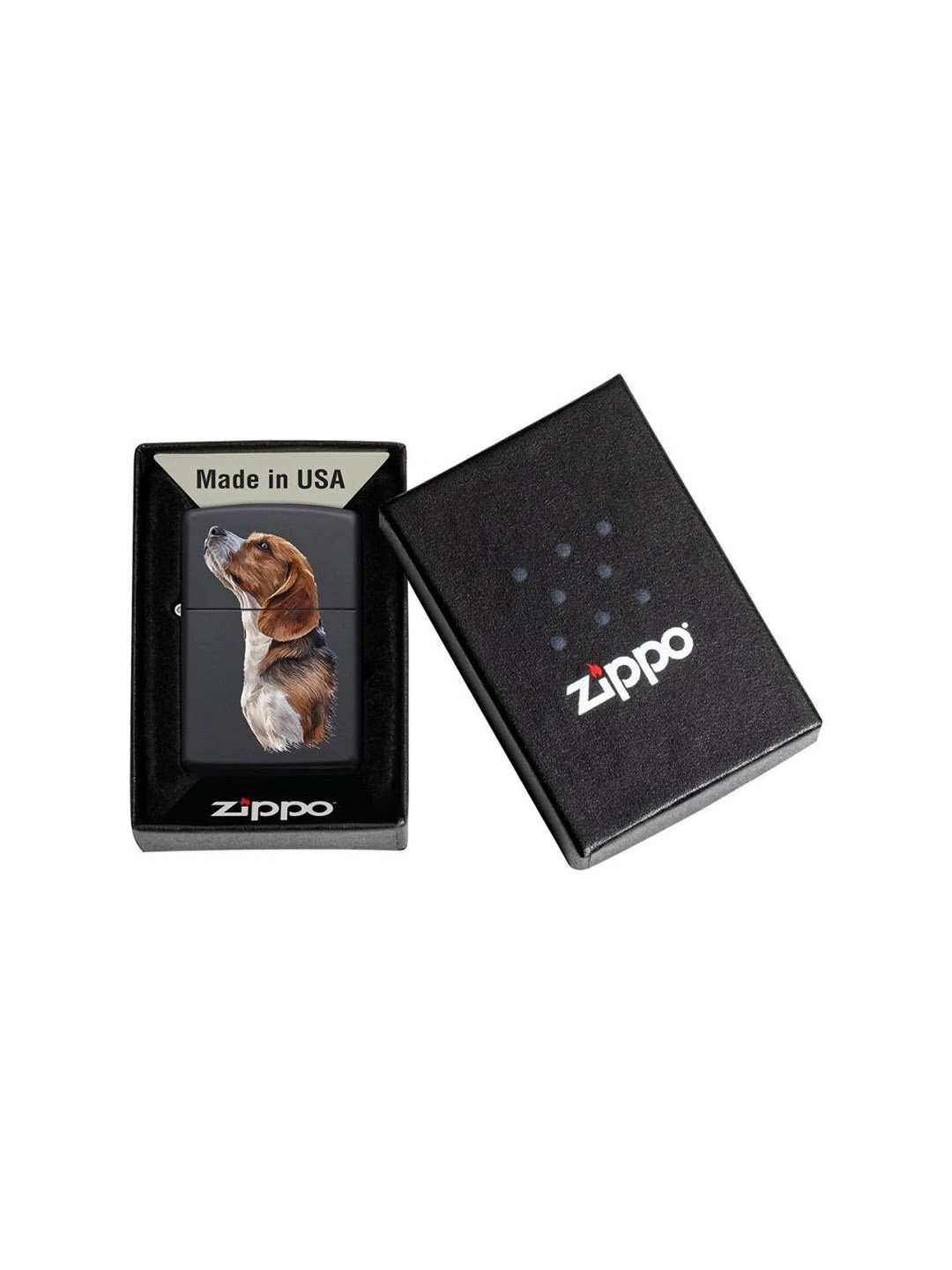 

Zippo Beagle Black Matte Pocket Lighter