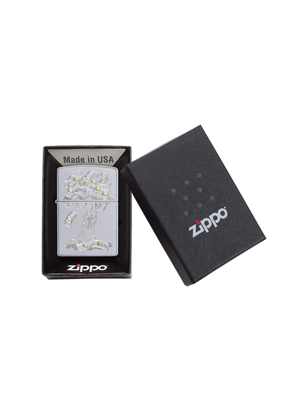 

Zippo Silver-Toned Textured Pocket Lighter
