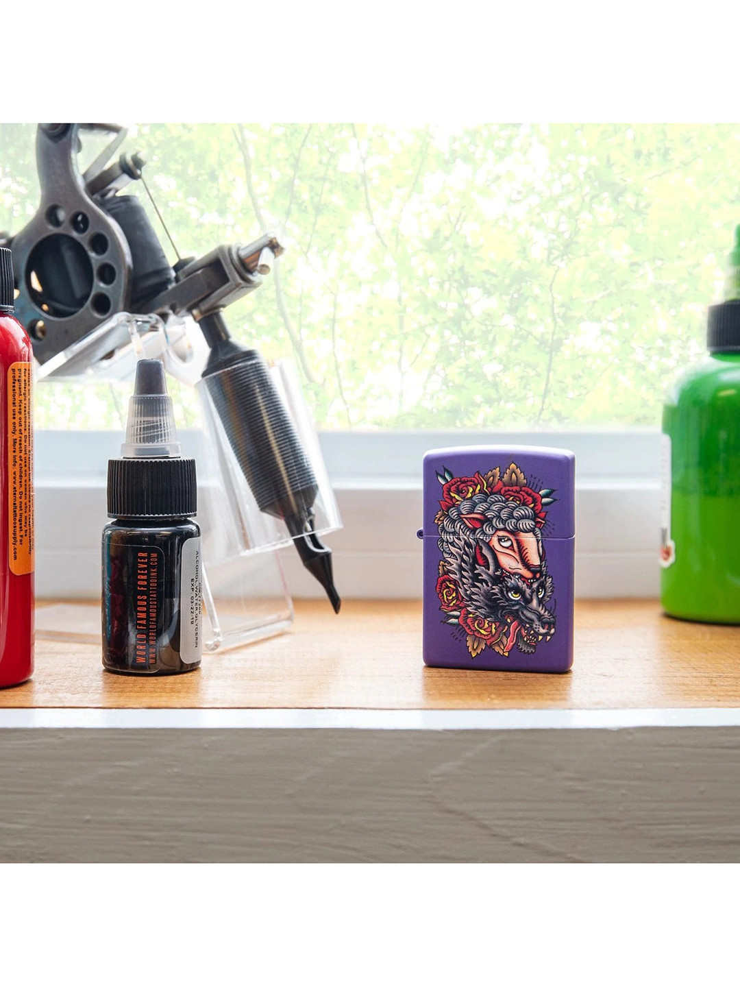 

Zippo Purple & Red Printed Pocket Lighter