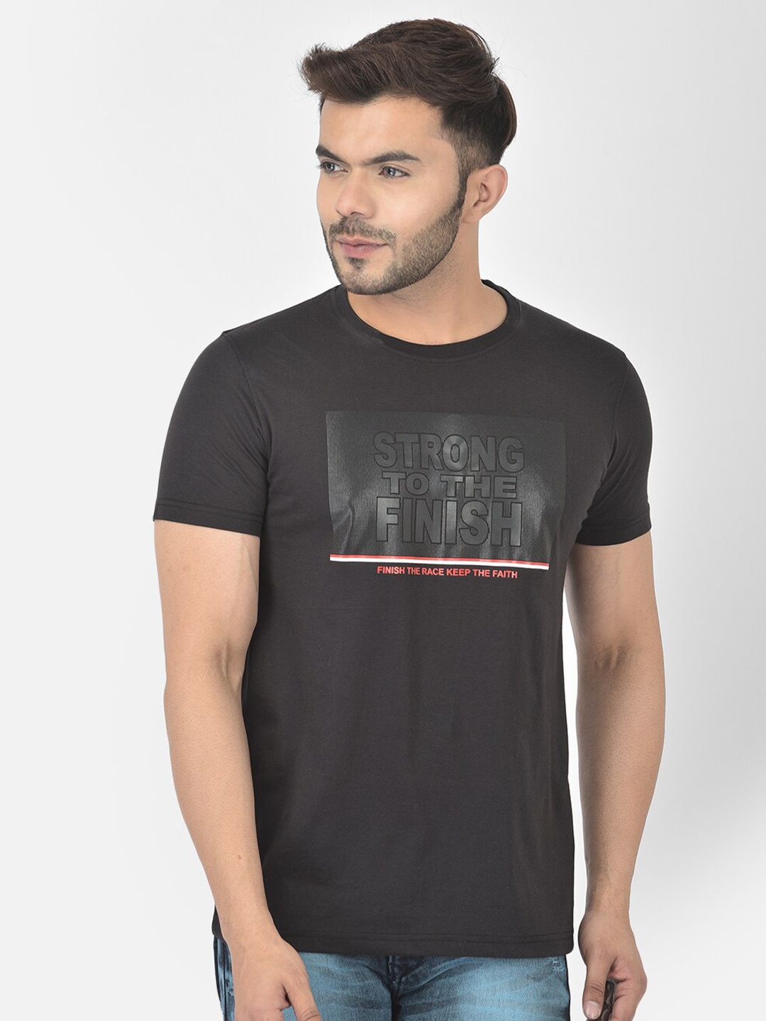 

COBB Men Black Typography Printed T-shirt