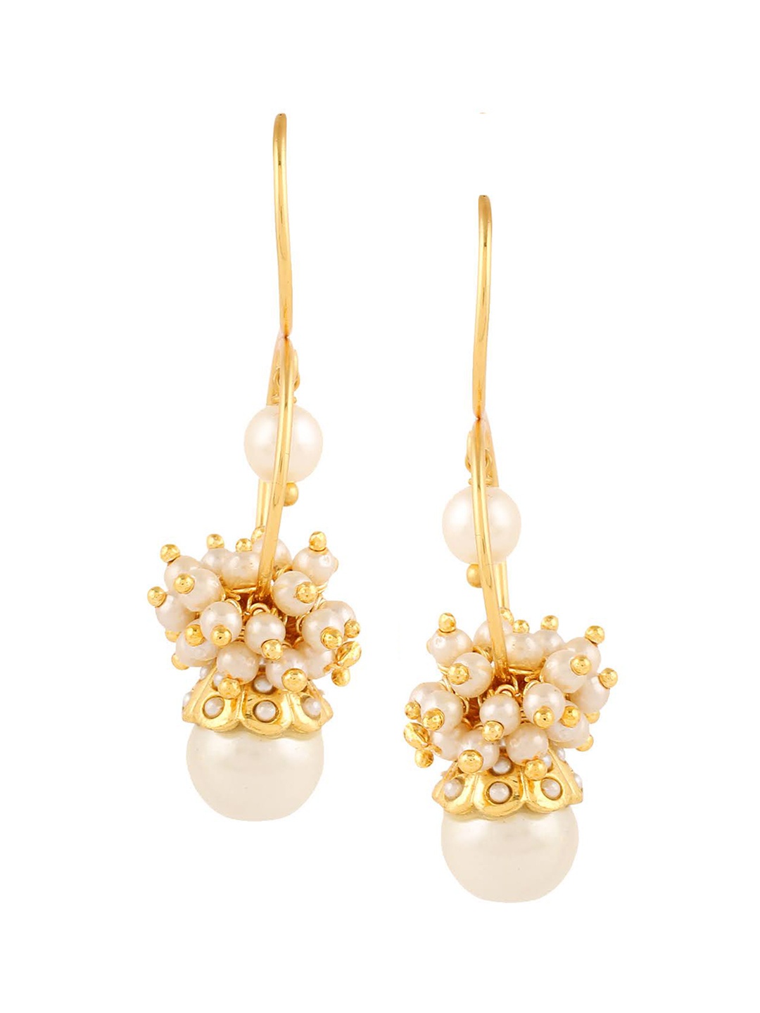 

Adwitiya Collection Gold-Toned Classic Drop Earrings