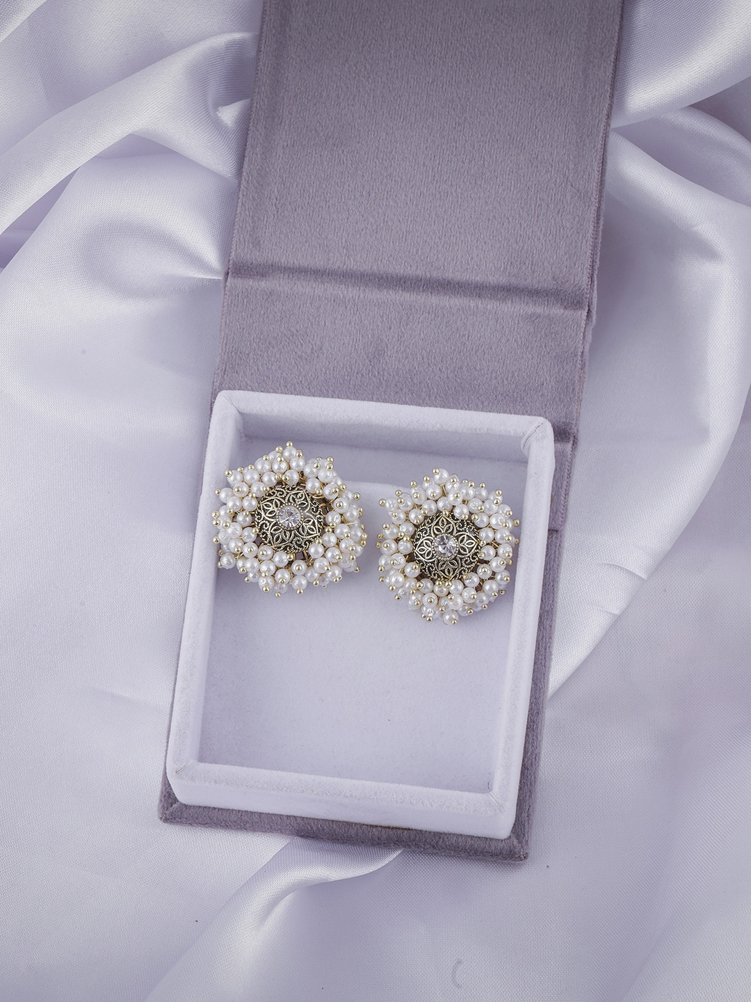 

Brandsoon White Diamond Shaped Studs Earrings